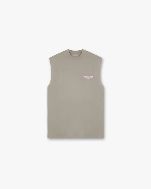 Team 247 Oversized Tank - Khaki Lilac sold by Represent