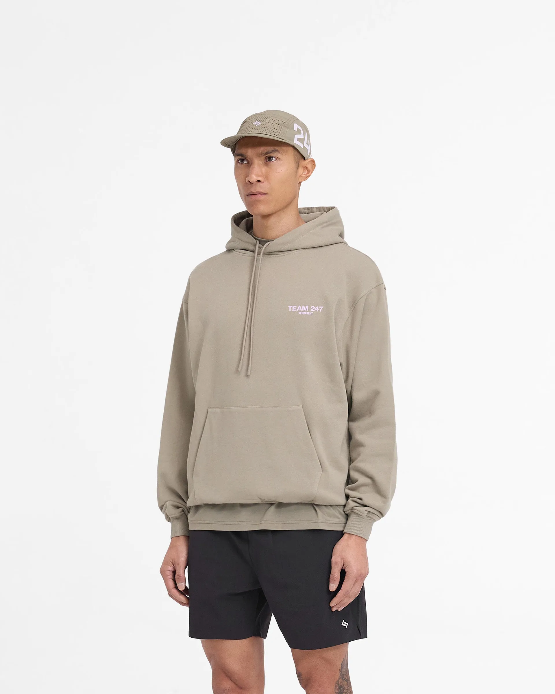 Team 247 Oversized Hoodie - Khaki Lilac sold by Represent product image thumbnail 4