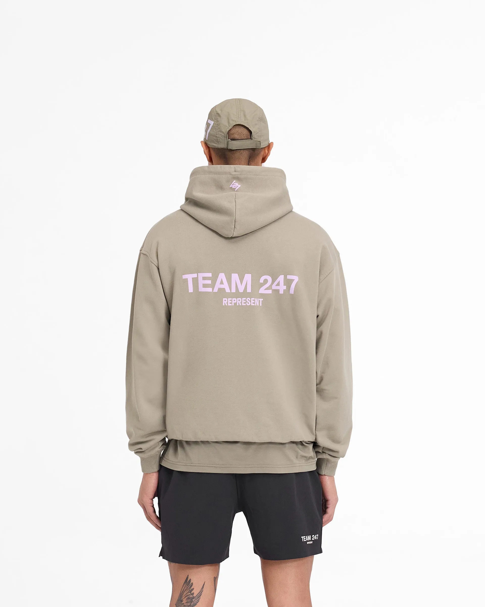 Team 247 Oversized Hoodie - Khaki Lilac sold by Represent product image thumbnail 5