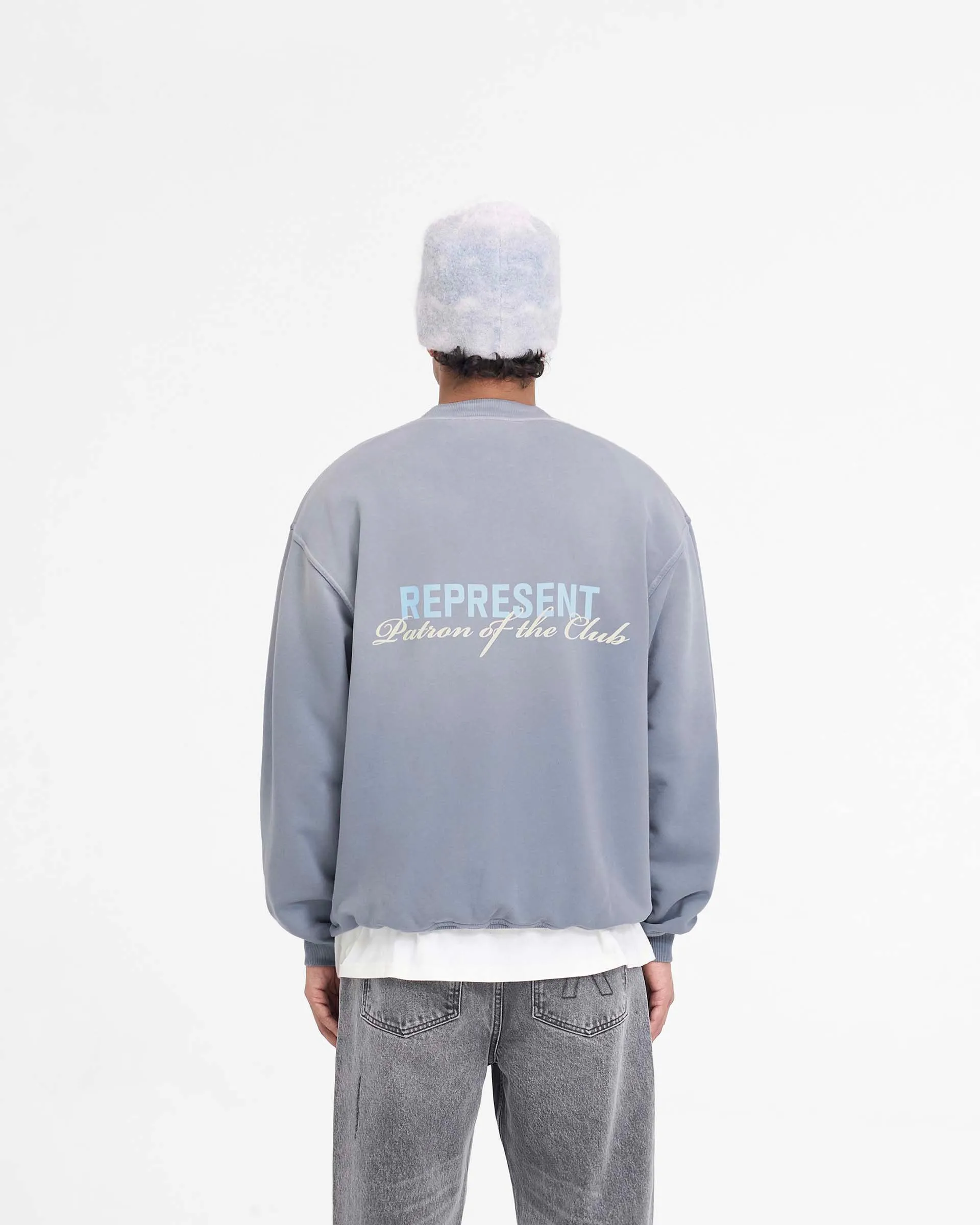 Patron Of The Club Sweater - Washed Grey sold by Represent product image thumbnail 5
