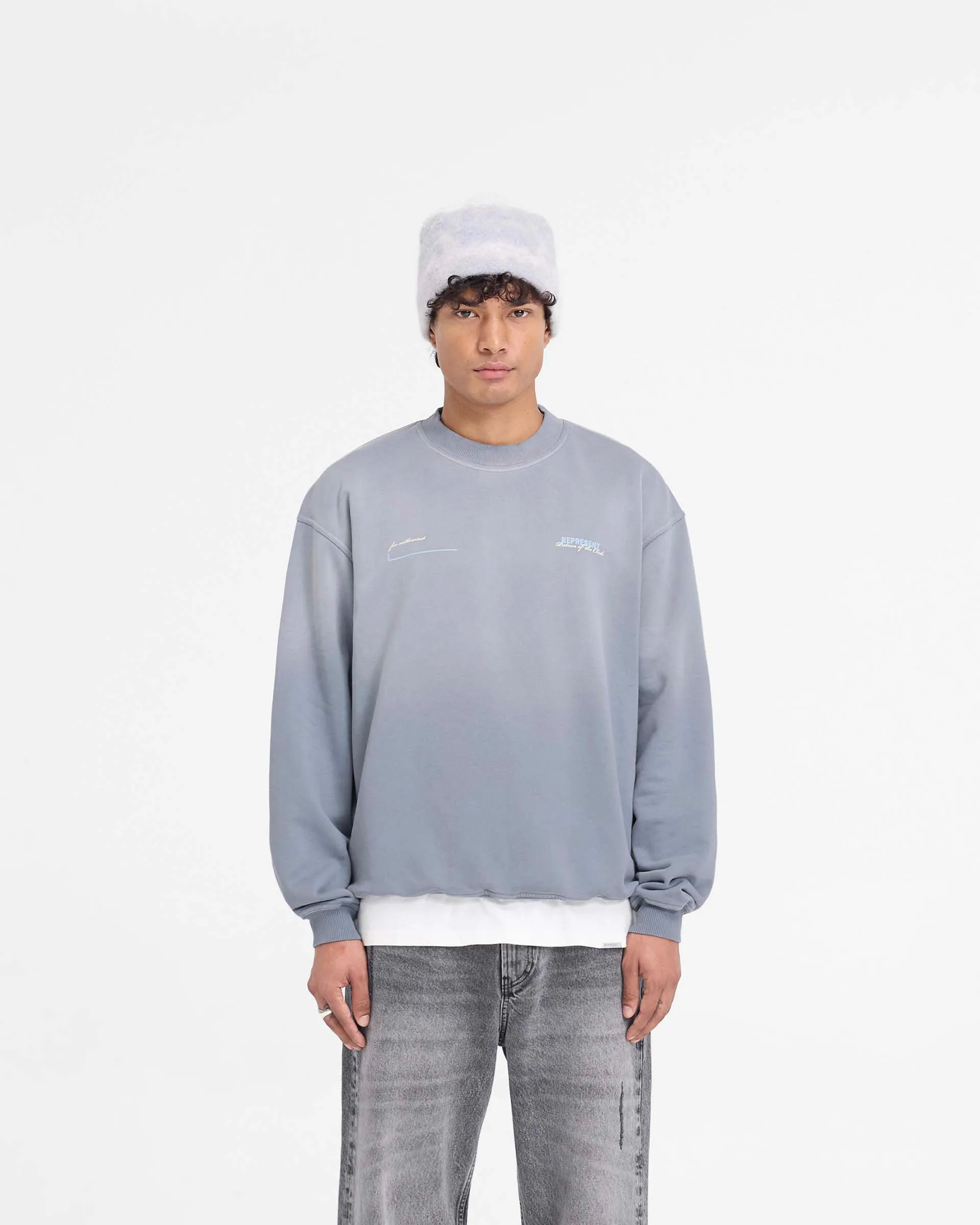 Patron Of The Club Sweater - Washed Grey sold by Represent product image thumbnail 3