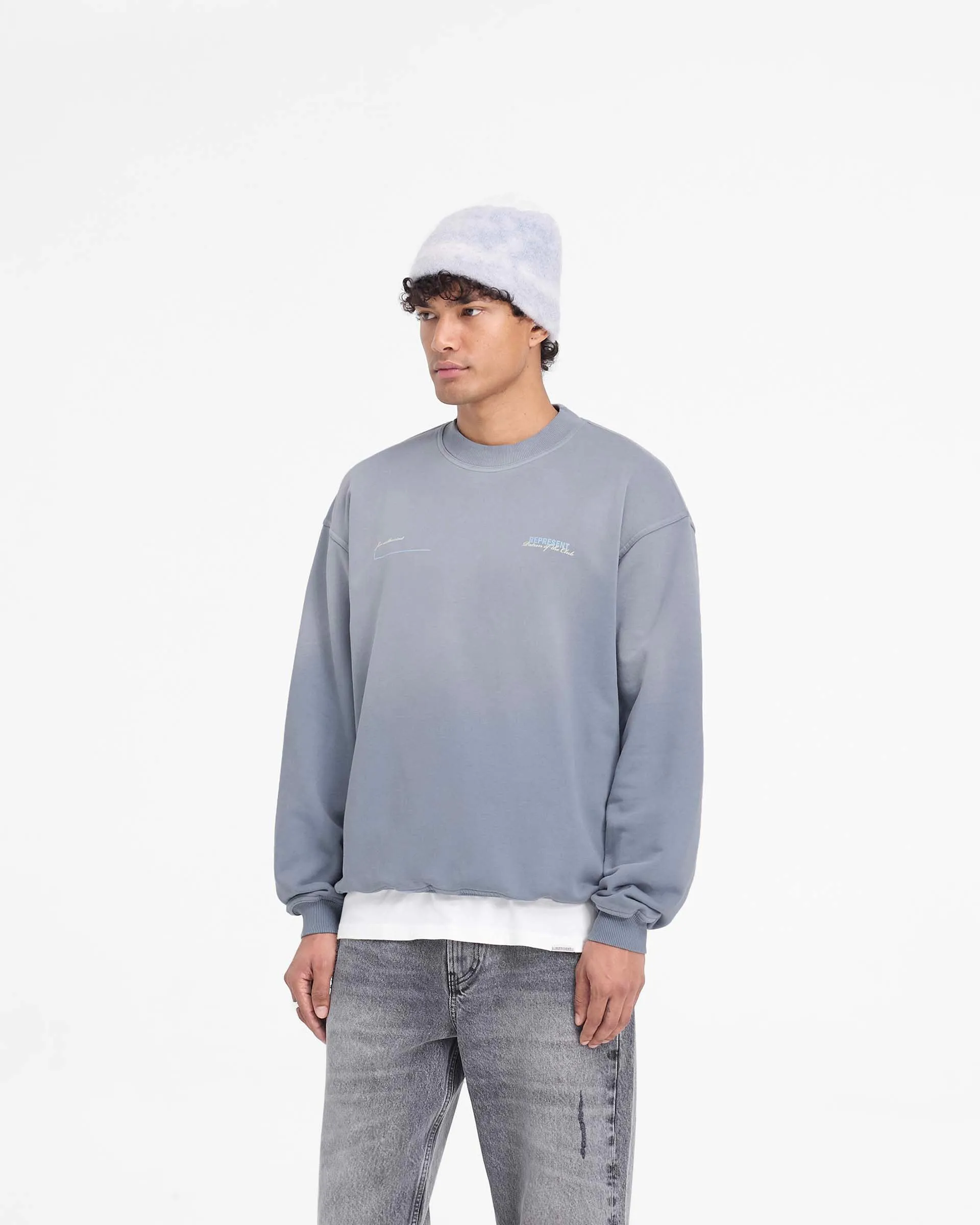 Patron Of The Club Sweater - Washed Grey sold by Represent product image thumbnail 4