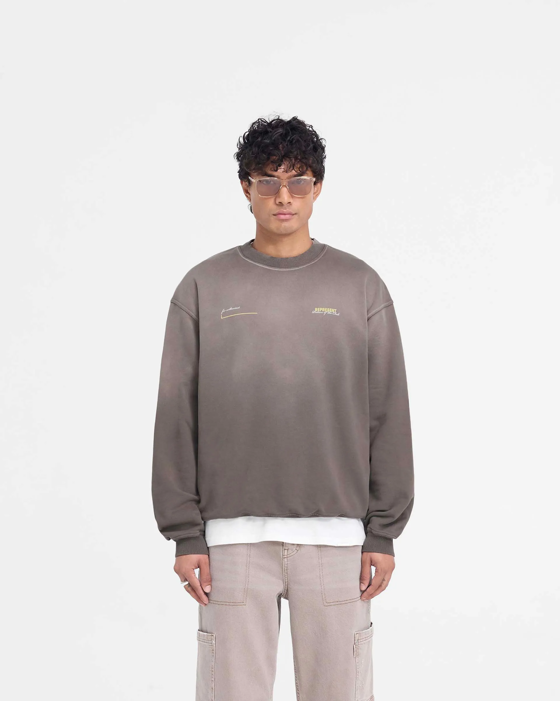 Patron Of The Club Sweater - Washed Olive sold by Represent product image thumbnail 3