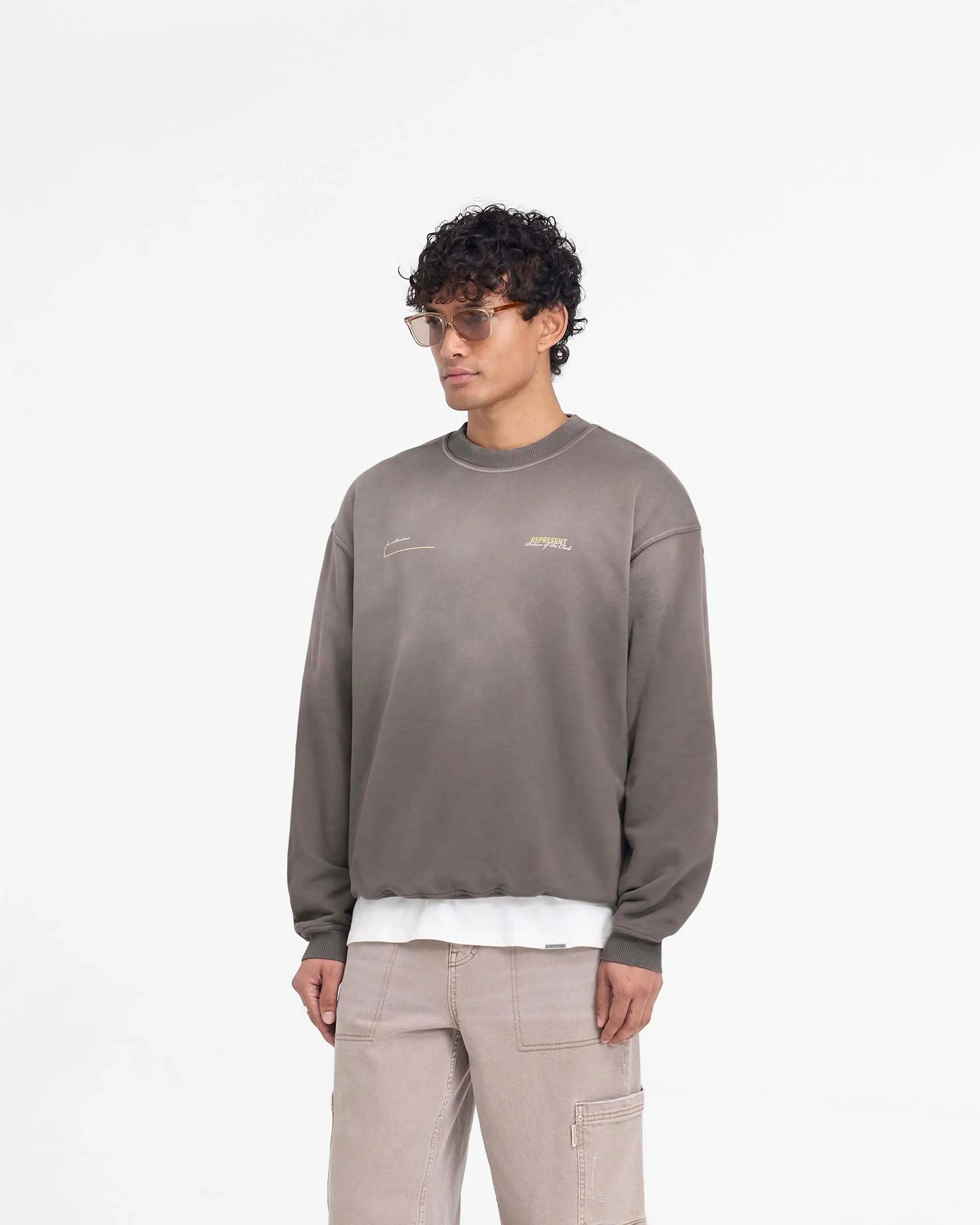 Patron Of The Club Sweater - Washed Olive sold by Represent product image thumbnail 4