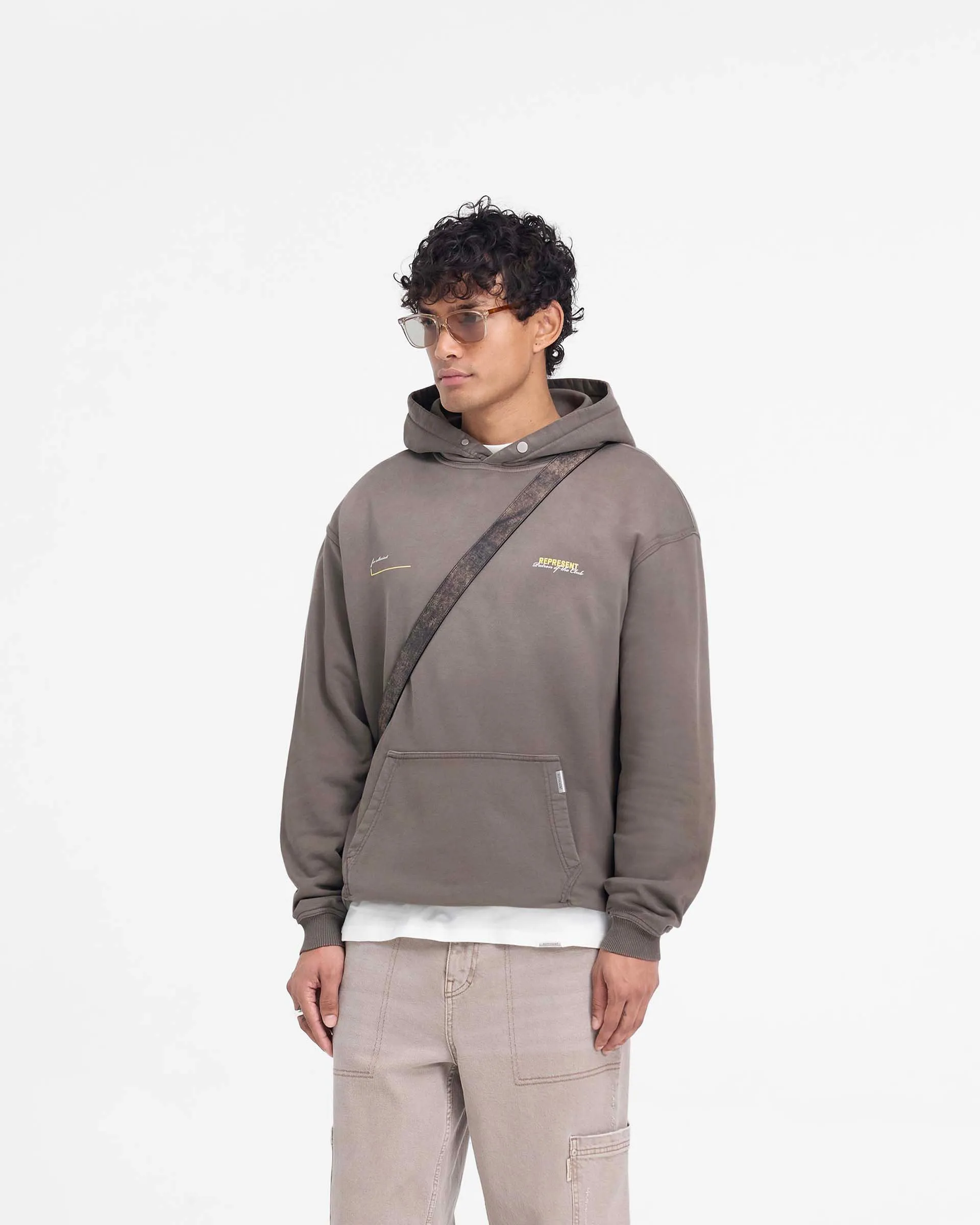 Patron Of The Club Hoodie - Washed Olive sold by Represent product image thumbnail 4