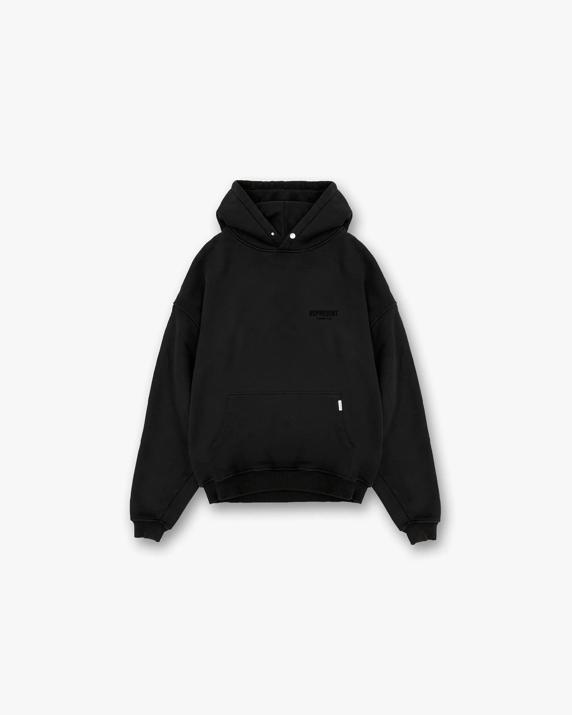 Represent Owners Club Flocked Hoodie - Black sold by Represent