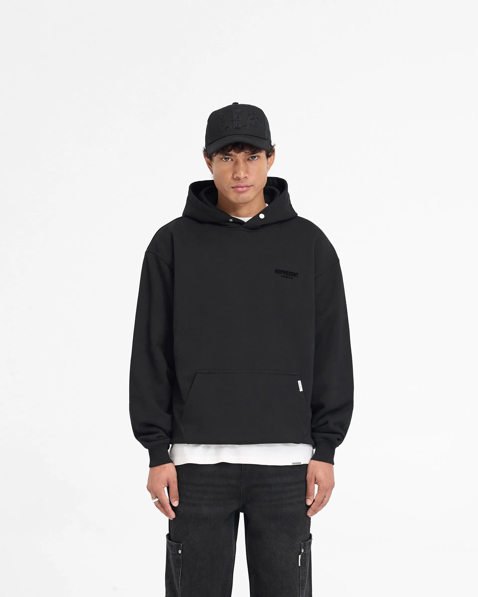 Represent Owners Club Flocked Hoodie - Black sold by Represent product image thumbnail 3