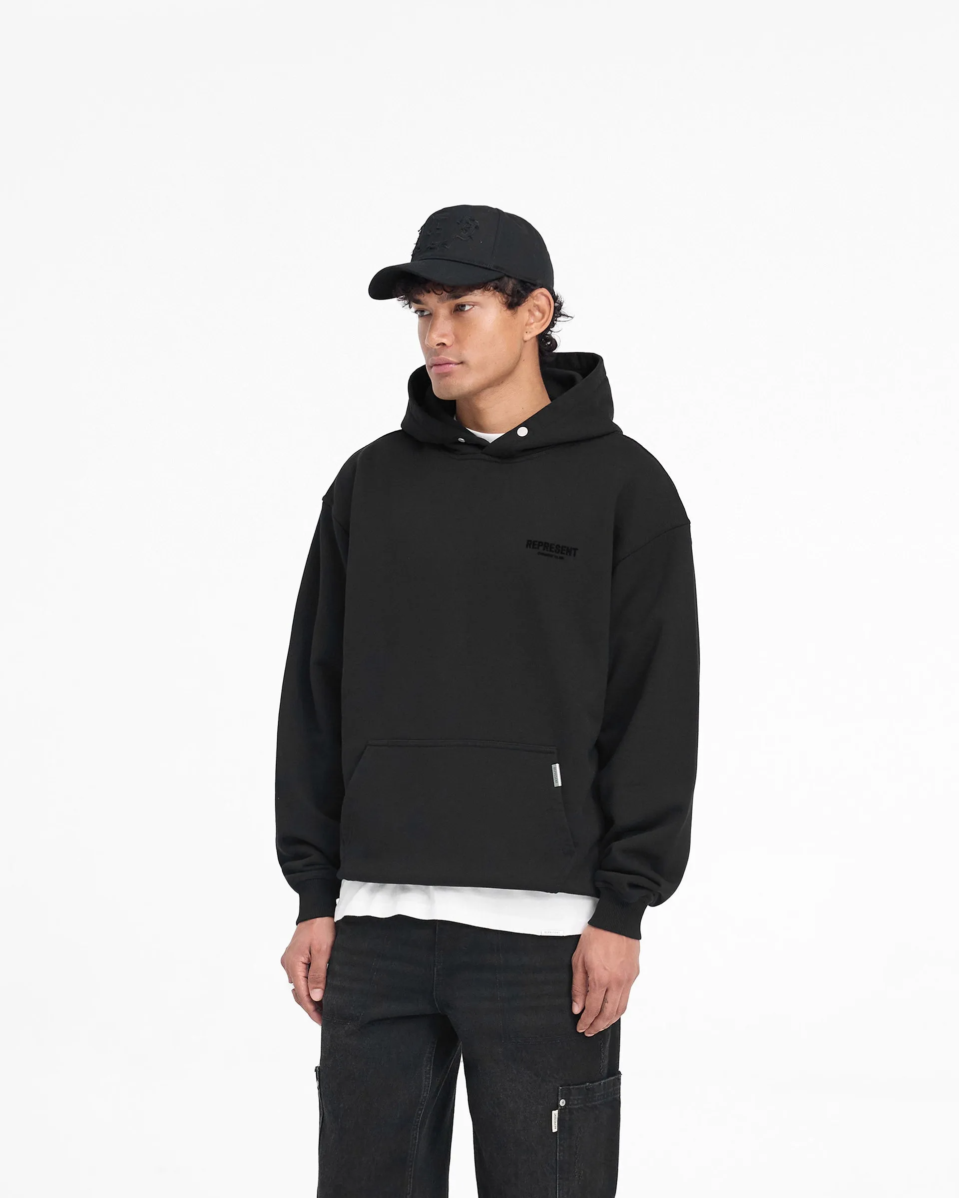 Represent Owners Club Flocked Hoodie - Black sold by Represent product image thumbnail 4