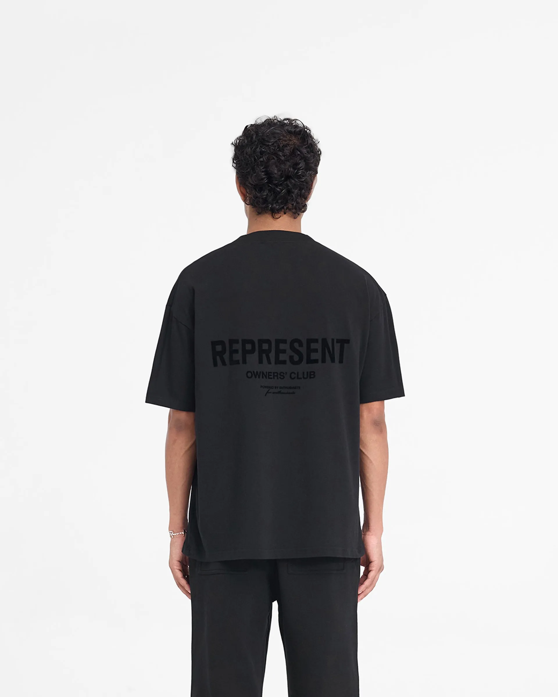 Represent Owners Club Flocked T-Shirt - Black sold by Represent product image thumbnail 5