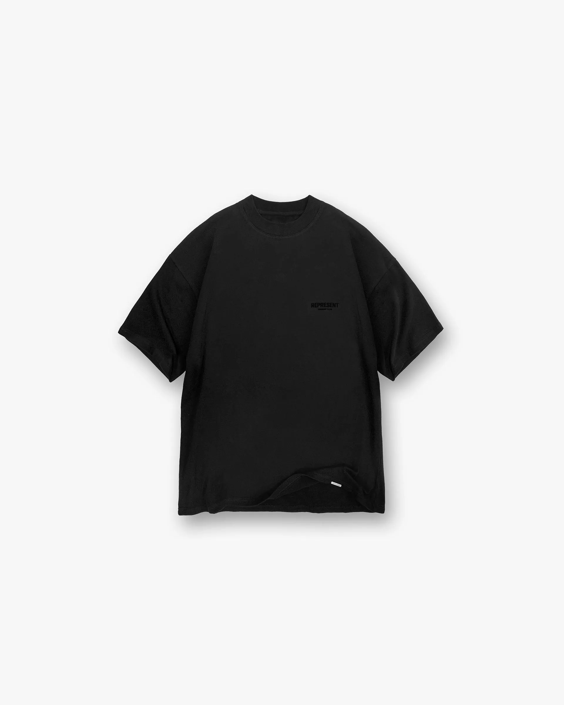 Represent Owners Club Flocked T-Shirt - Black sold by Represent