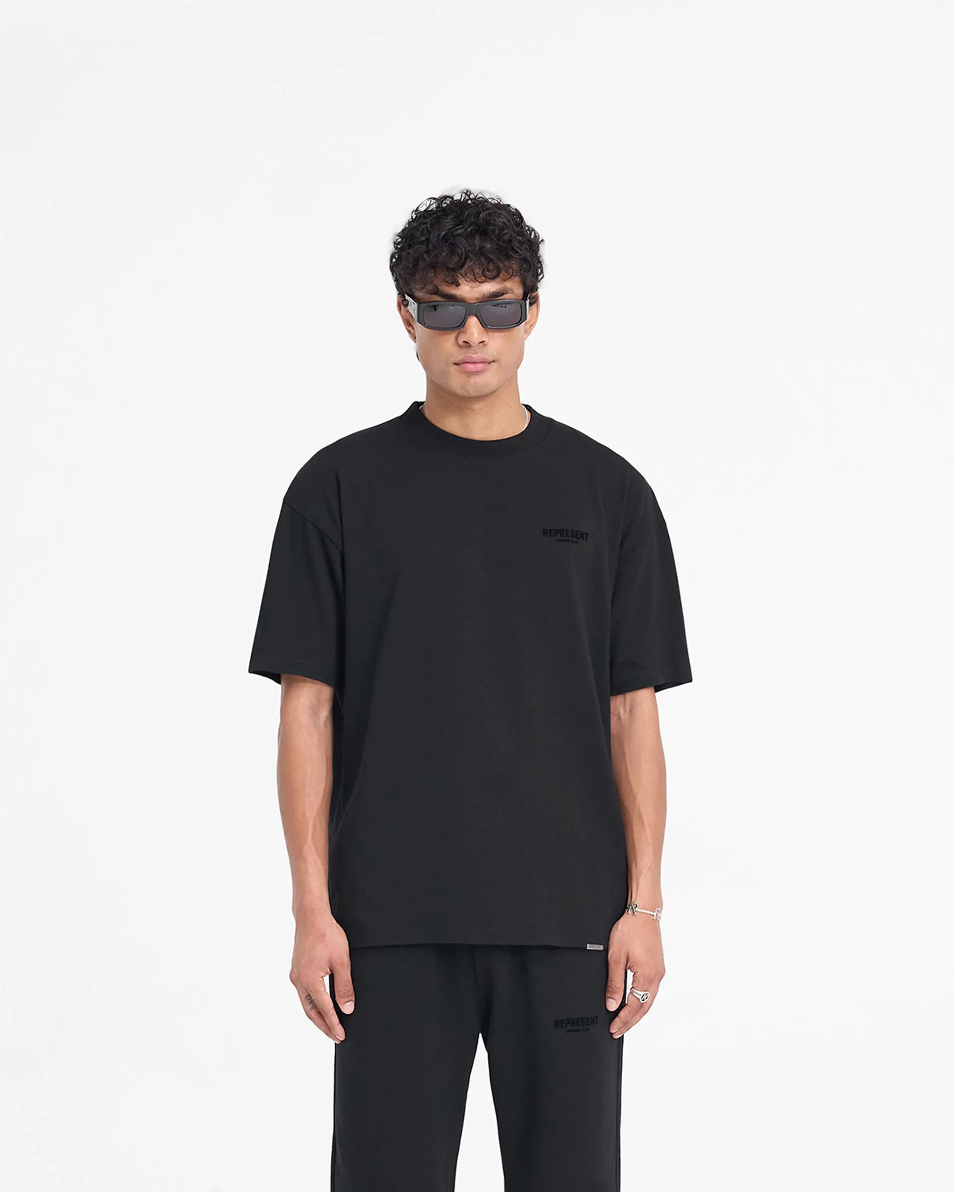 Represent Owners Club Flocked T-Shirt - Black sold by Represent product image thumbnail 3
