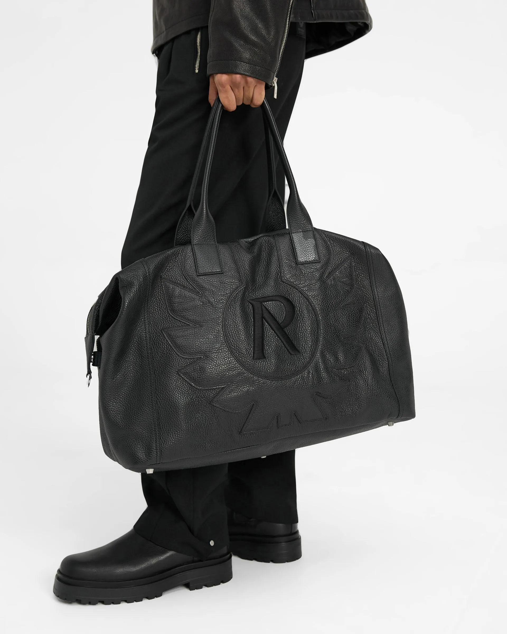 Represent X Belstaff Phoenix Leather Duffle Bag - Black sold by Represent product image thumbnail 3