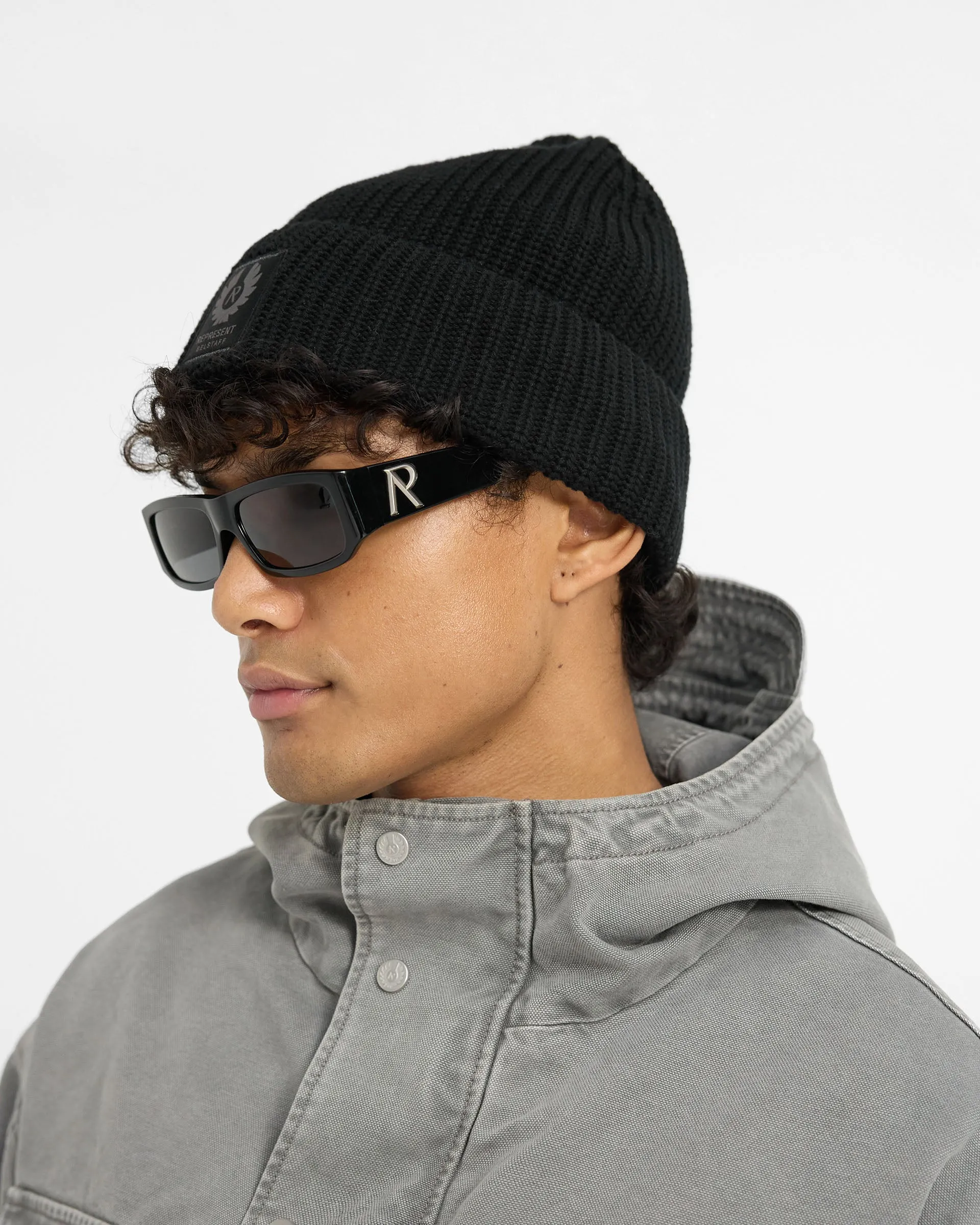 Represent X Belstaff Patch Beanie - Black sold by Represent product image thumbnail 2
