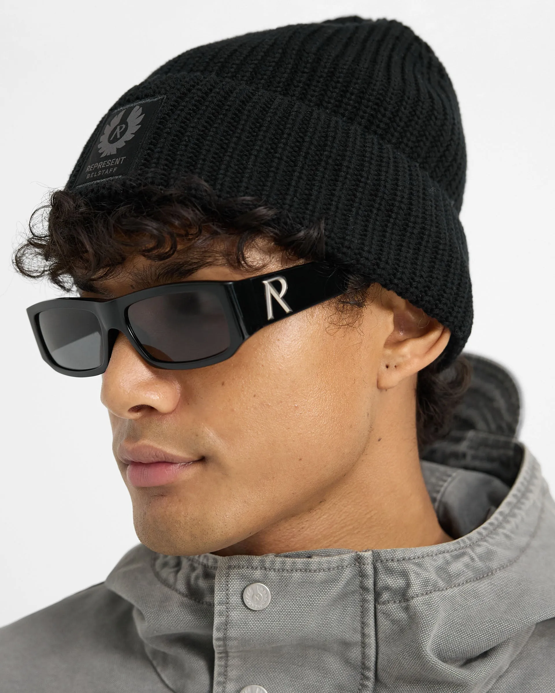 Represent X Belstaff Patch Beanie - Black sold by Represent product image thumbnail 4