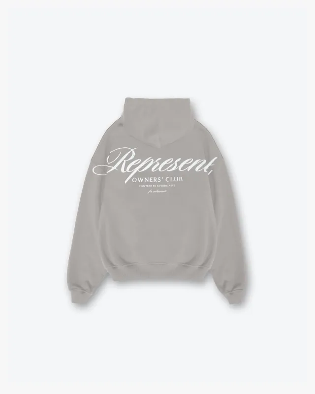 Represent Owners Club Script Hoodie - Slate sold by Represent