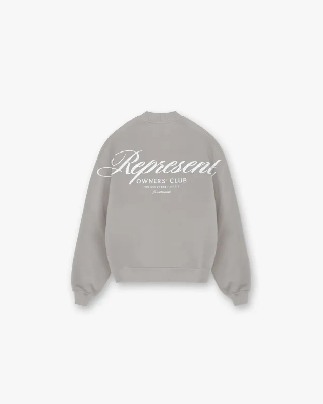 Represent Owners Club Script Sweater - Slate sold by Represent
