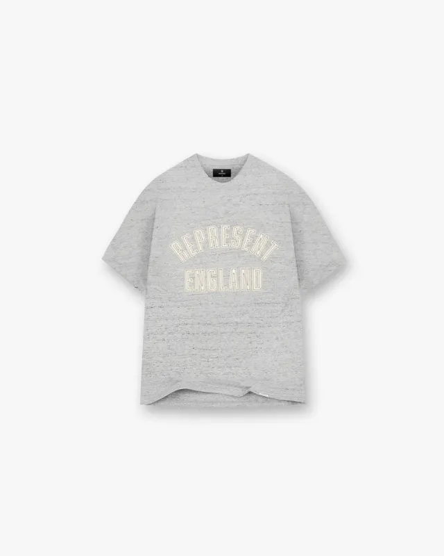 England Applique T-Shirt - Grey Marl sold by Represent