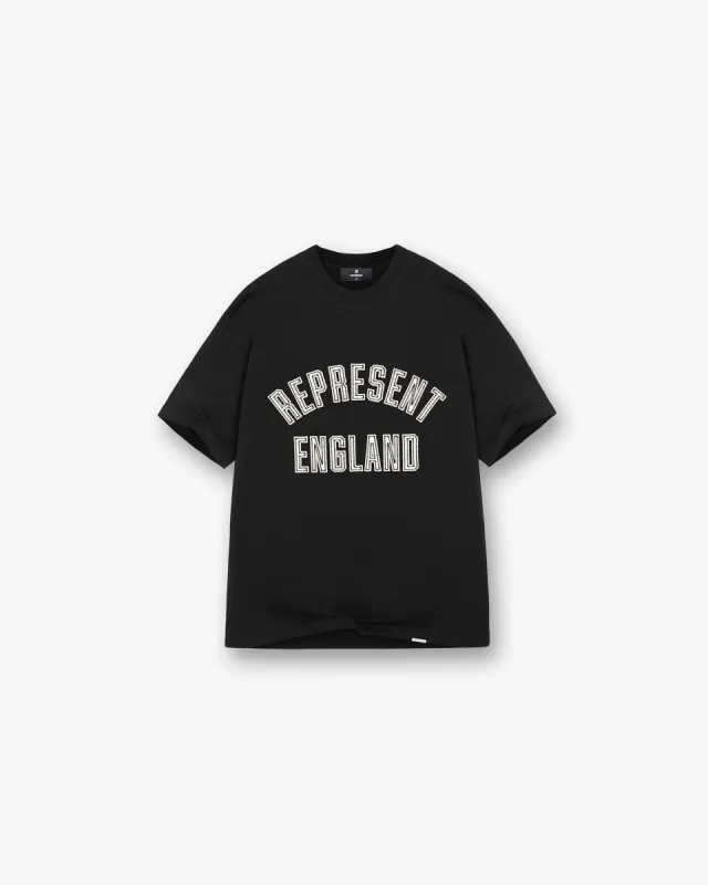 England Applique T-Shirt - Jet Black sold by Represent