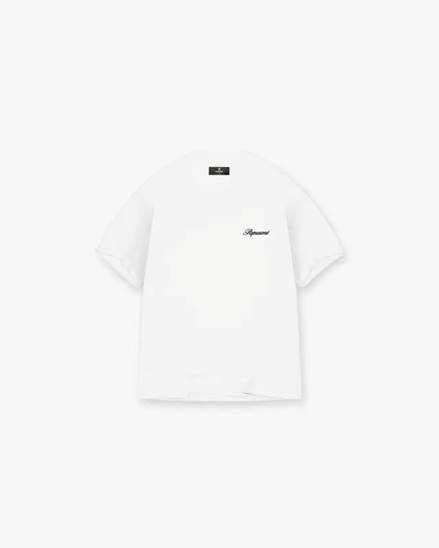 Script Logo T-Shirt - Flat White sold by Represent