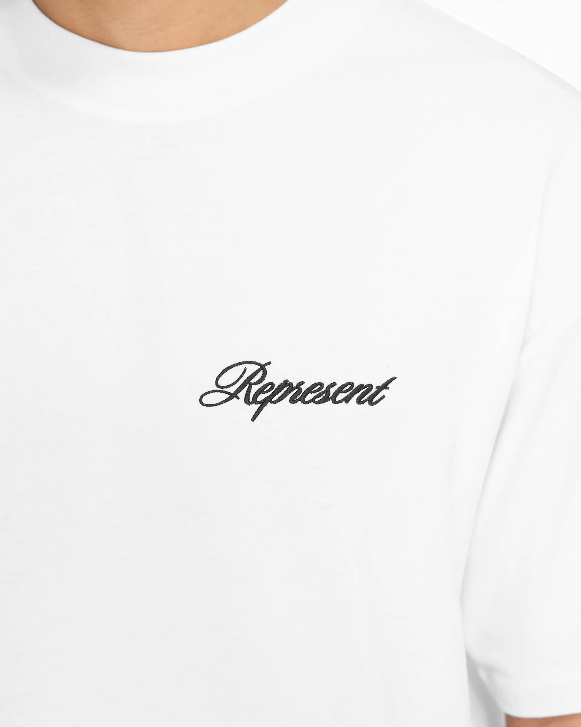 Script Logo T-Shirt - Flat White sold by Represent product image thumbnail 5