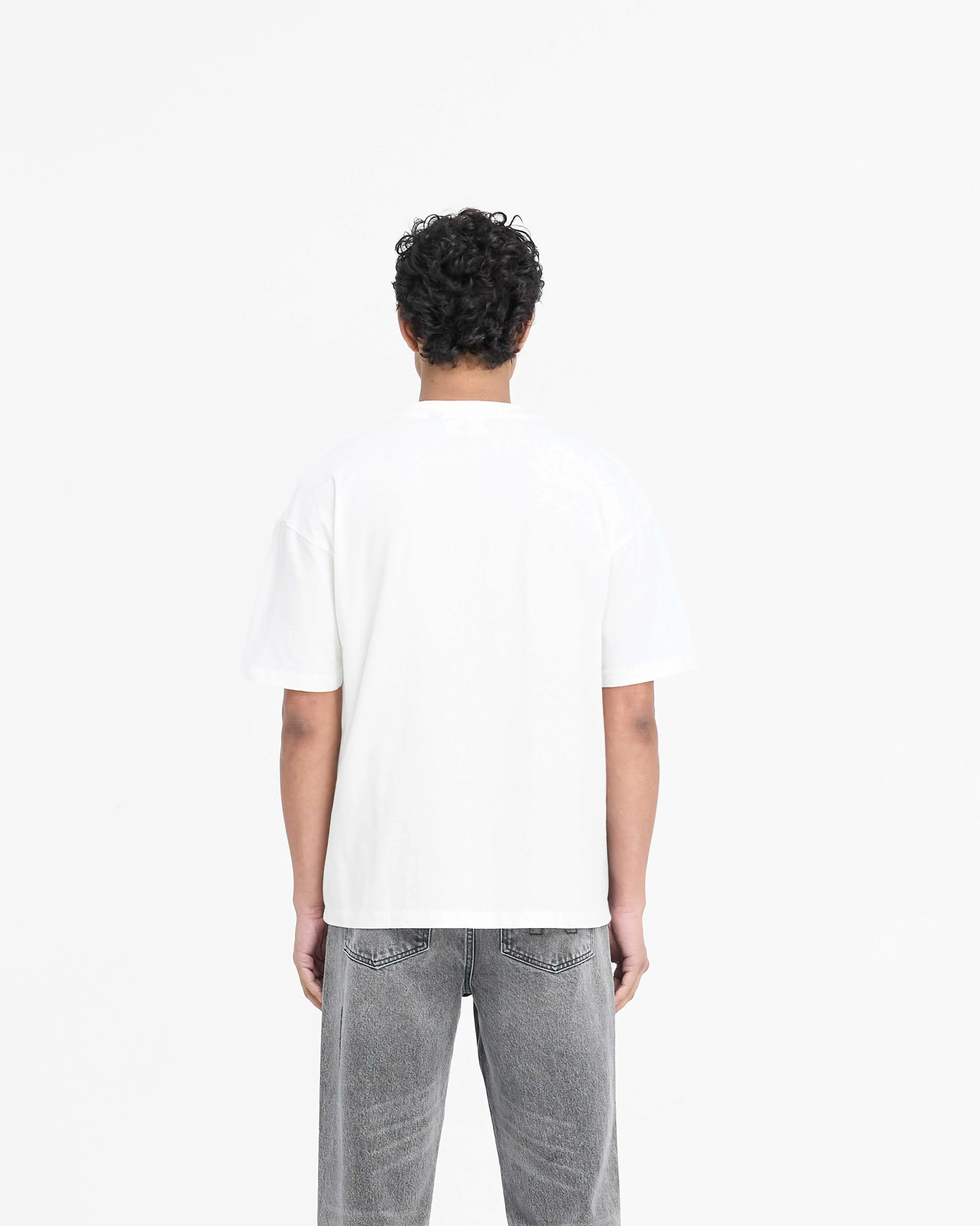 Block Logo T-Shirt - Flat White sold by Represent product image thumbnail 4