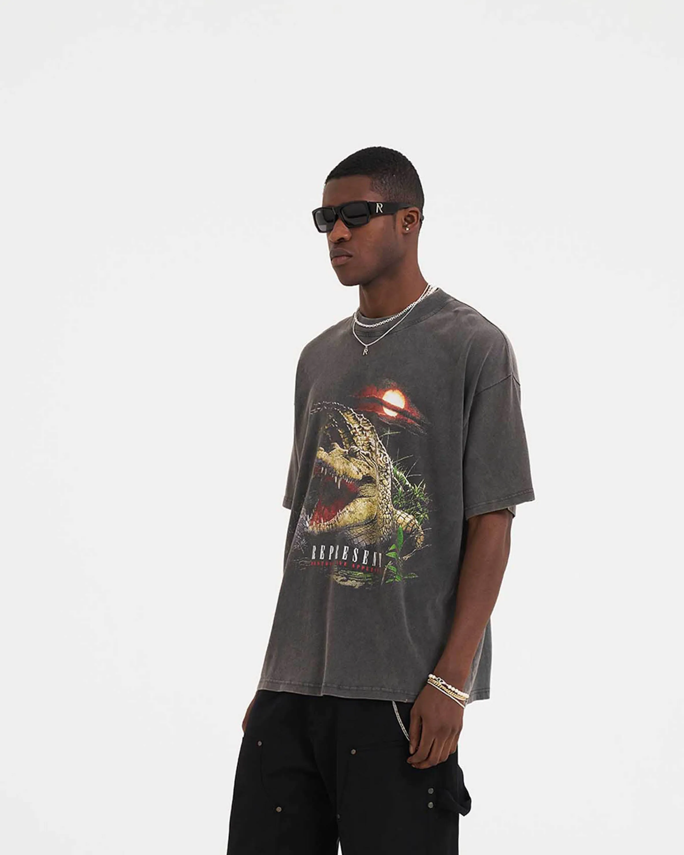 Destructive Appetite T-Shirt - Vintage Grey sold by Represent product image thumbnail 3