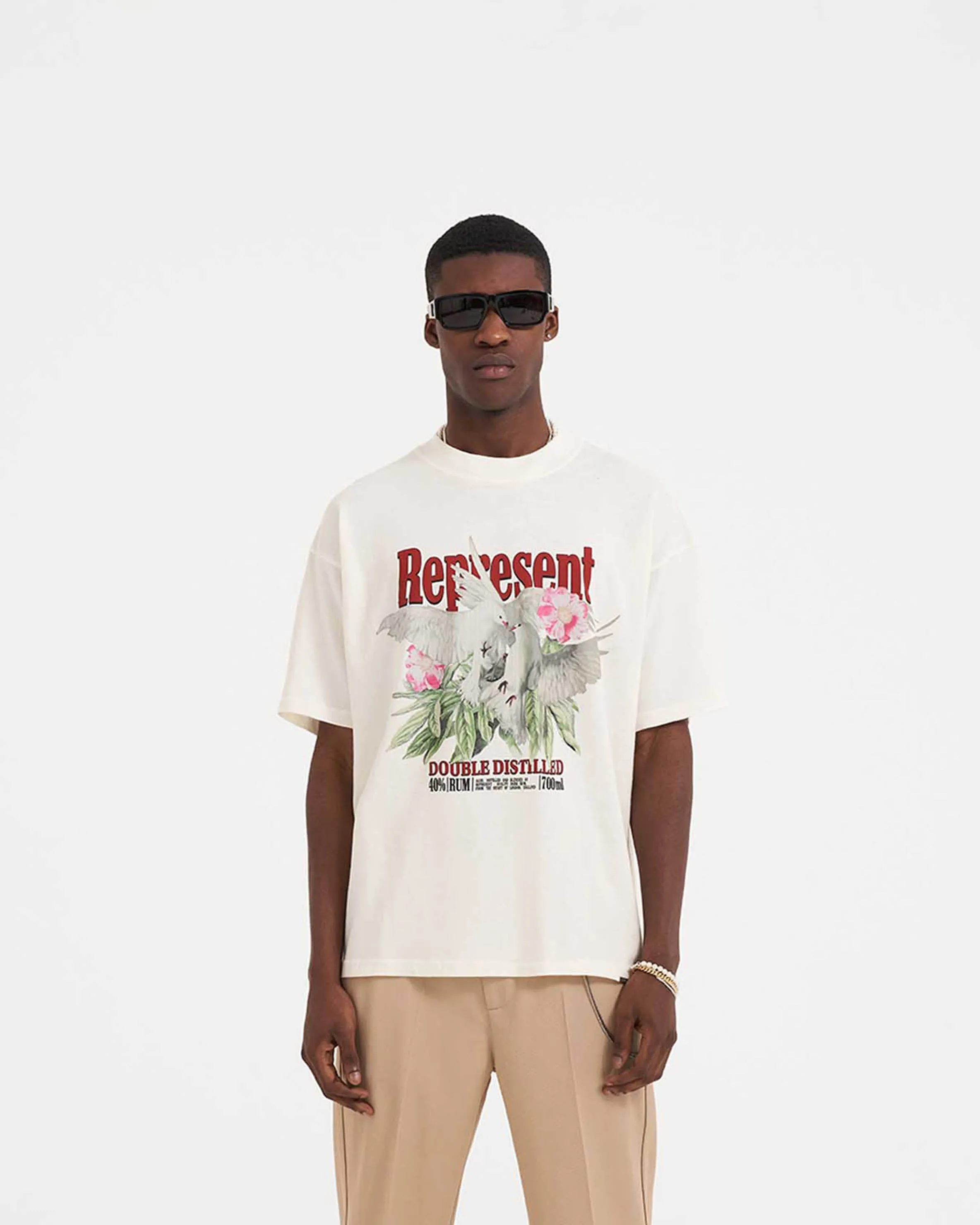 Double Distilled T-Shirt - Flat White sold by Represent product image thumbnail 2