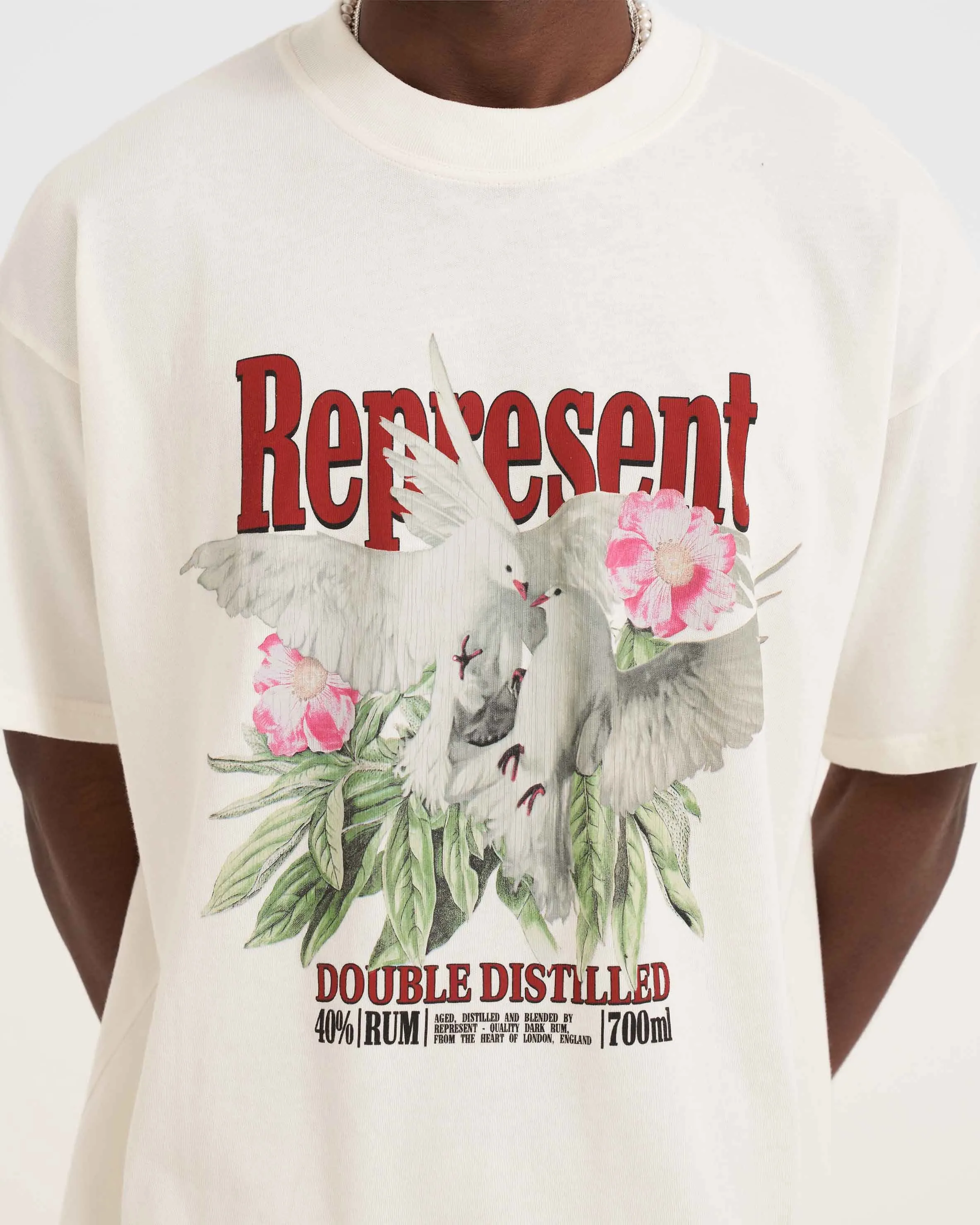 Double Distilled T-Shirt - Flat White sold by Represent product image thumbnail 4