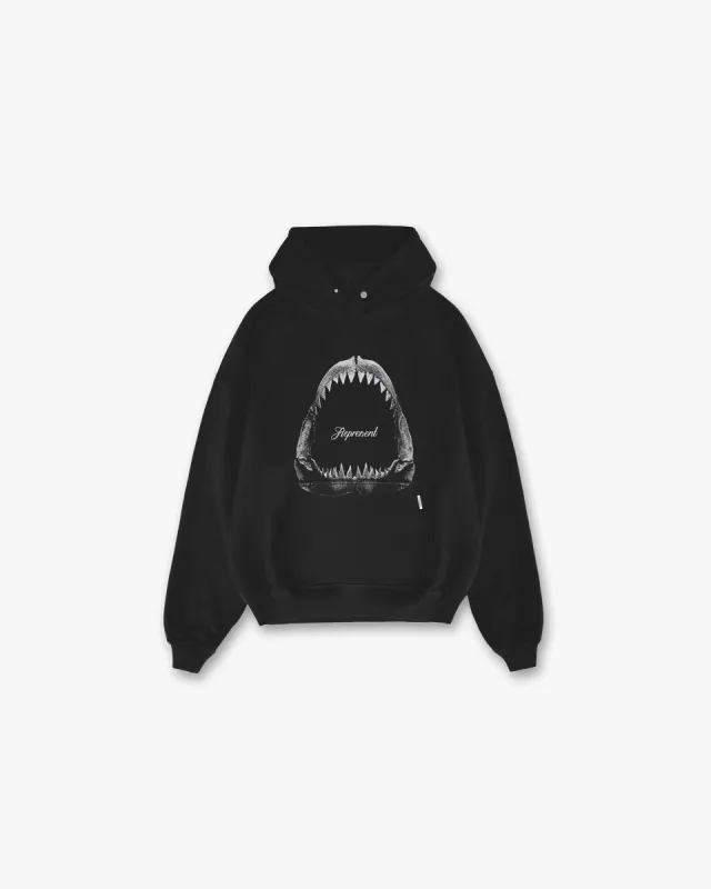 Shark Jaws Hoodie - Off Black made by Represent