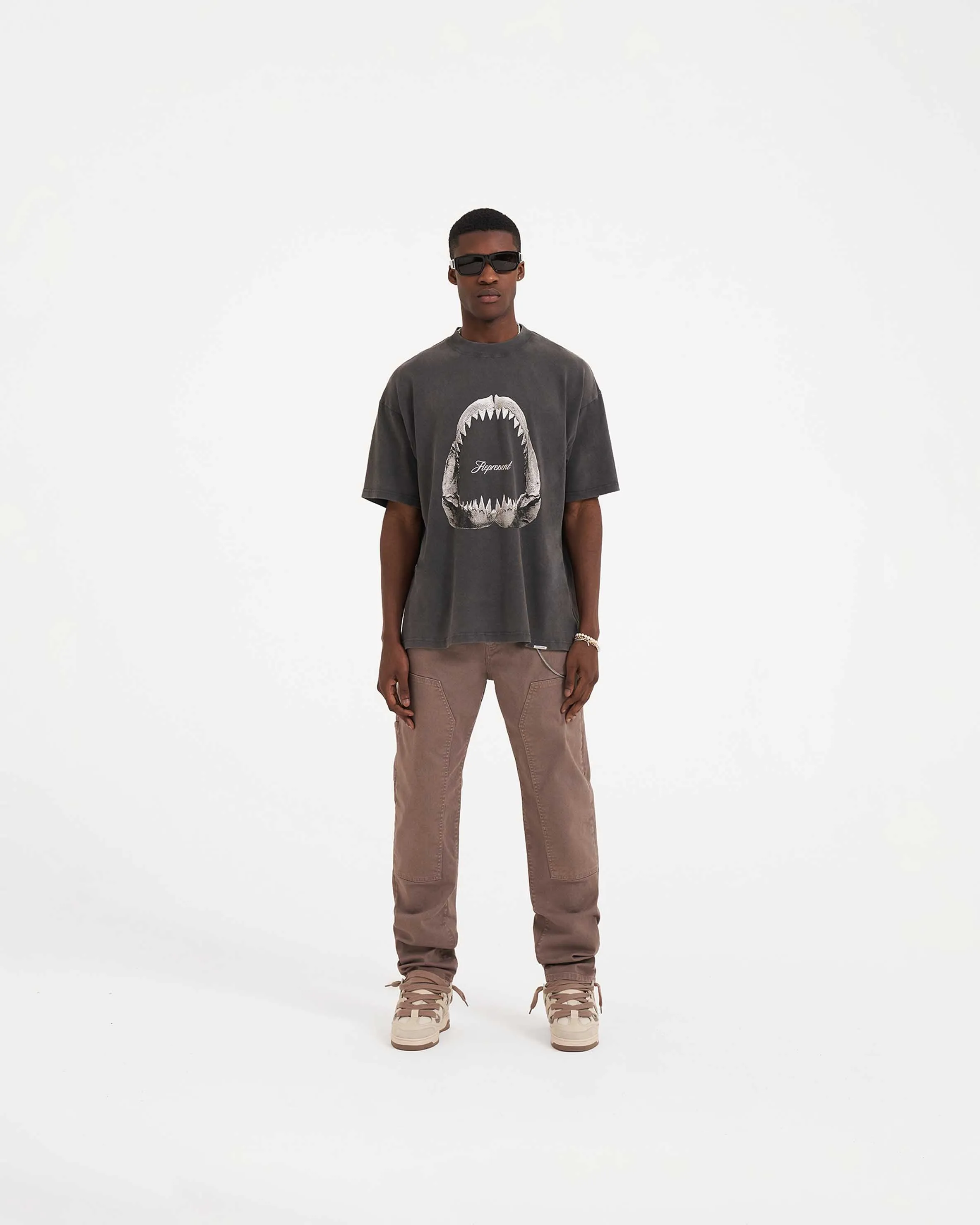 Shark Jaws T-Shirt - Vintage Grey sold by Represent product image thumbnail 4