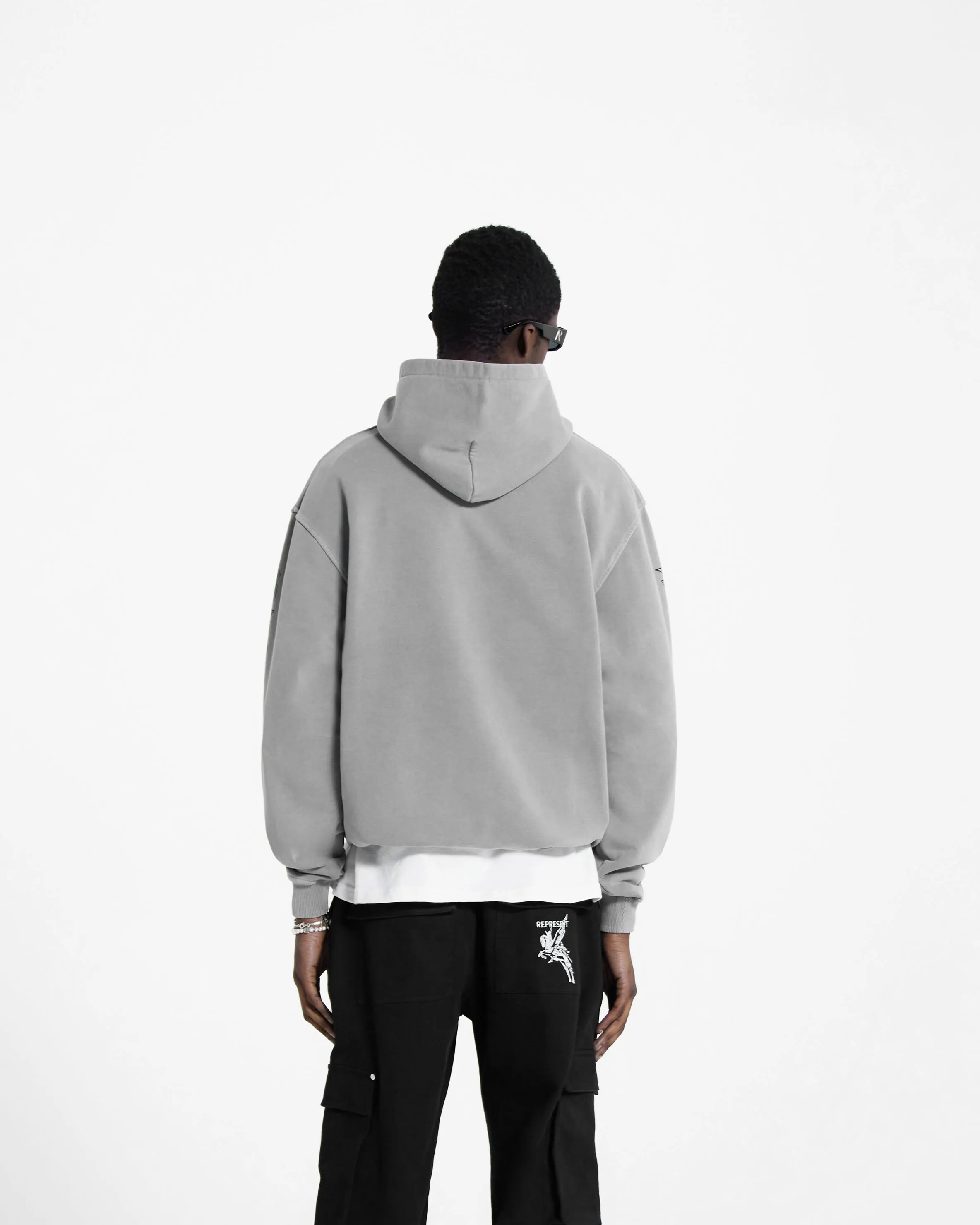 Rock Logo Hoodie - Ultimate Grey sold by Represent product image thumbnail 4