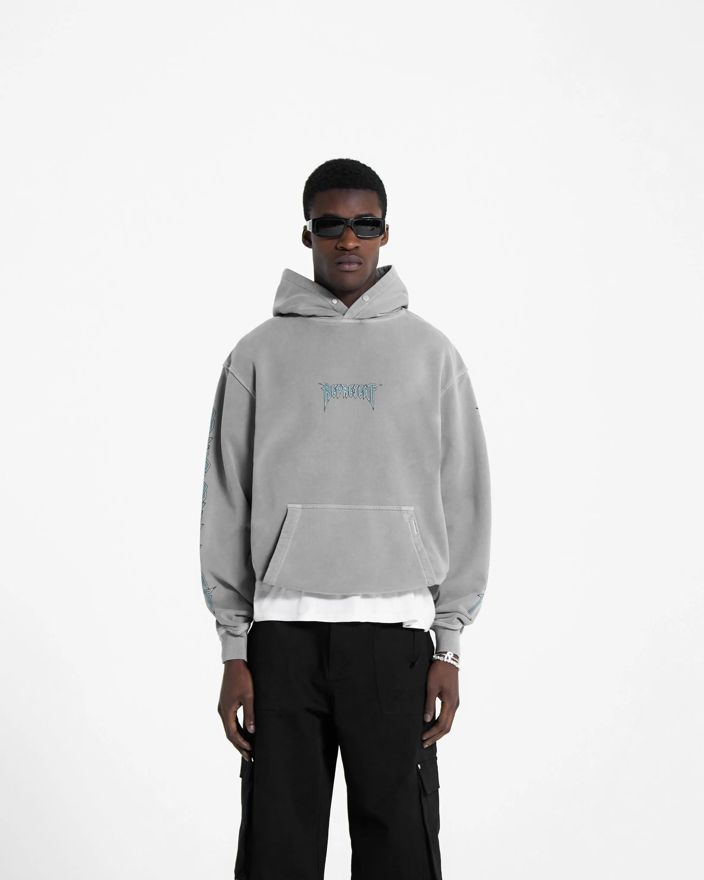 Rock Logo Hoodie - Ultimate Grey sold by Represent product image thumbnail 2