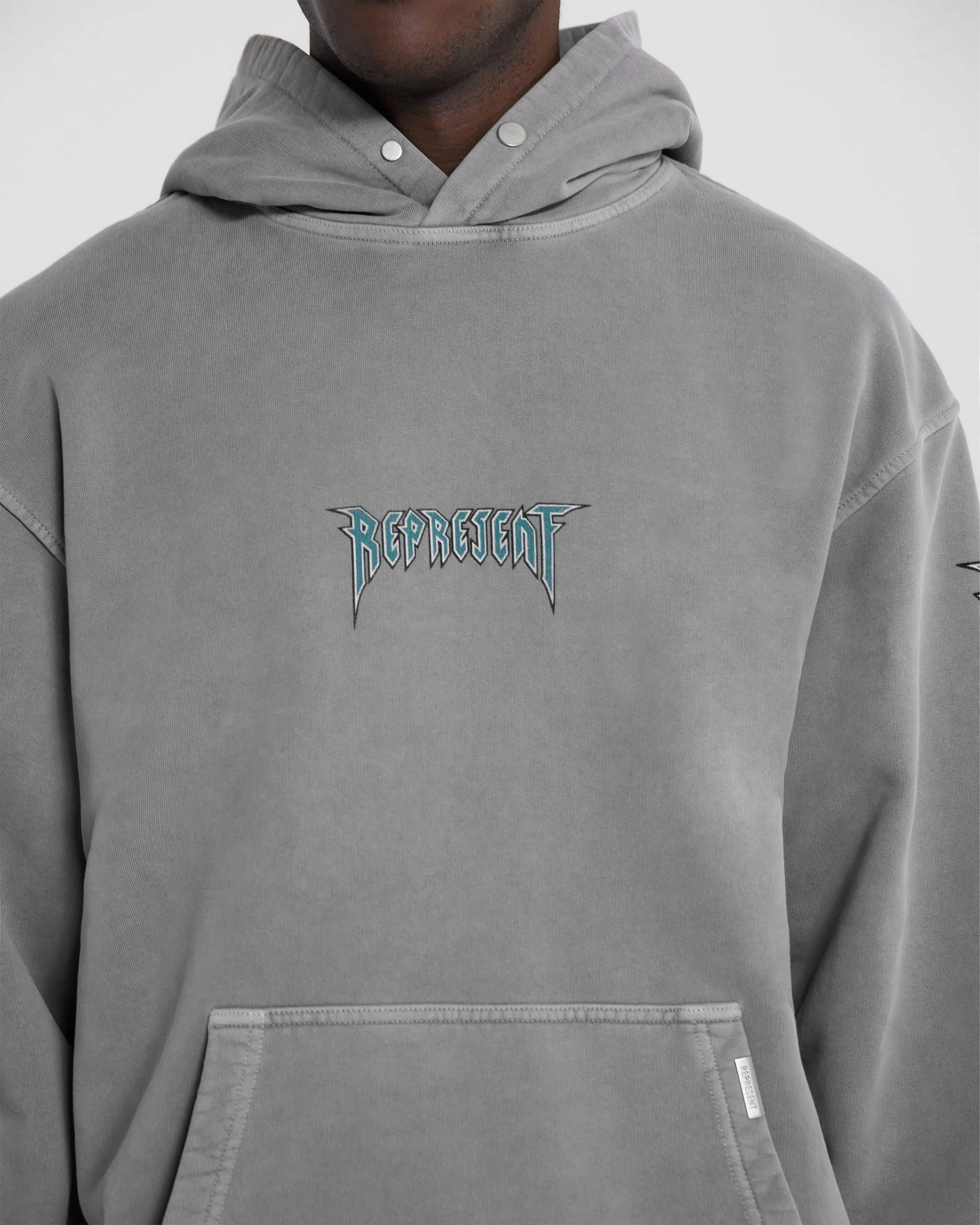 Rock Logo Hoodie - Ultimate Grey sold by Represent product image thumbnail 5