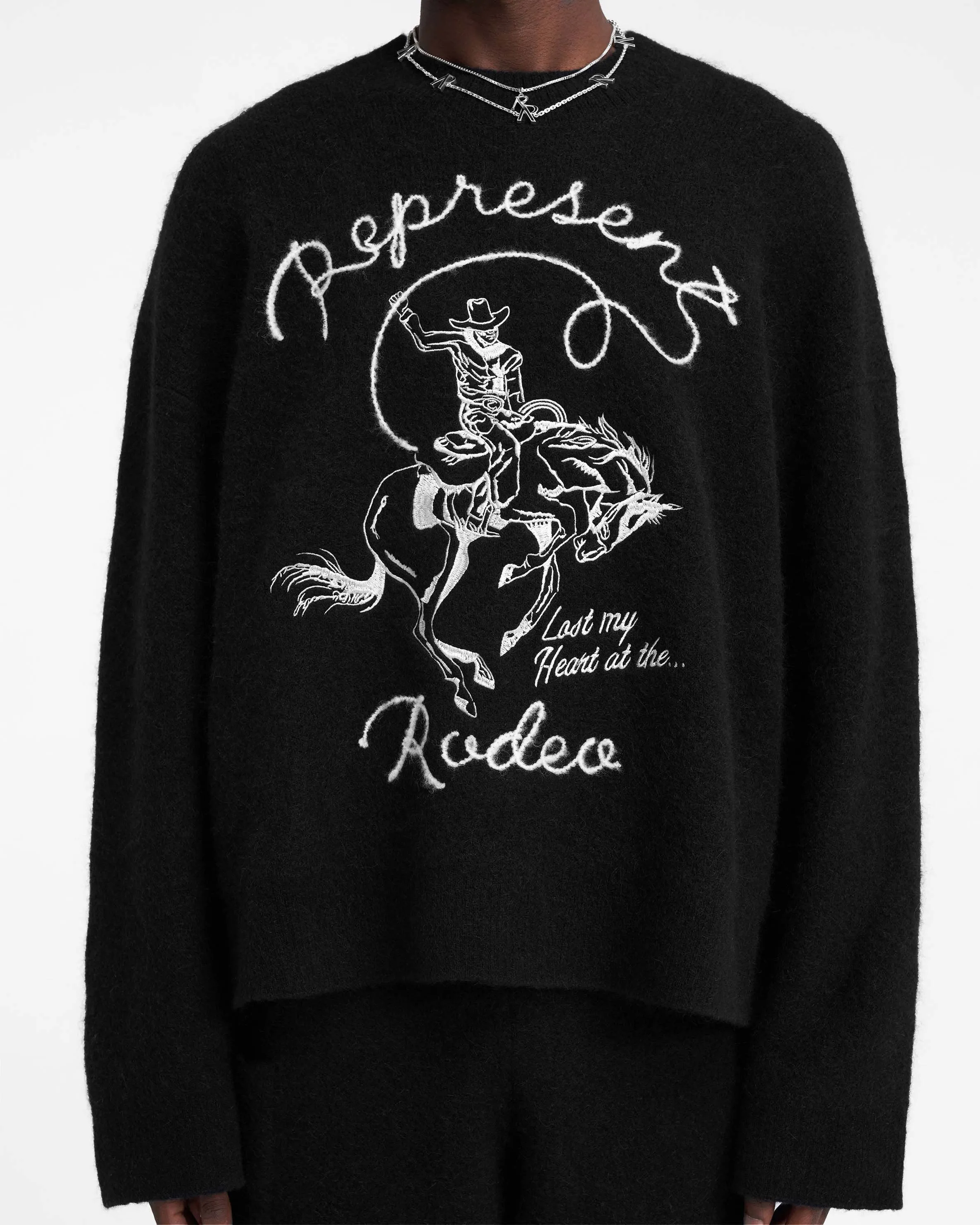 Western Knit Sweatshirt - Jet Black sold by Represent product image thumbnail 5