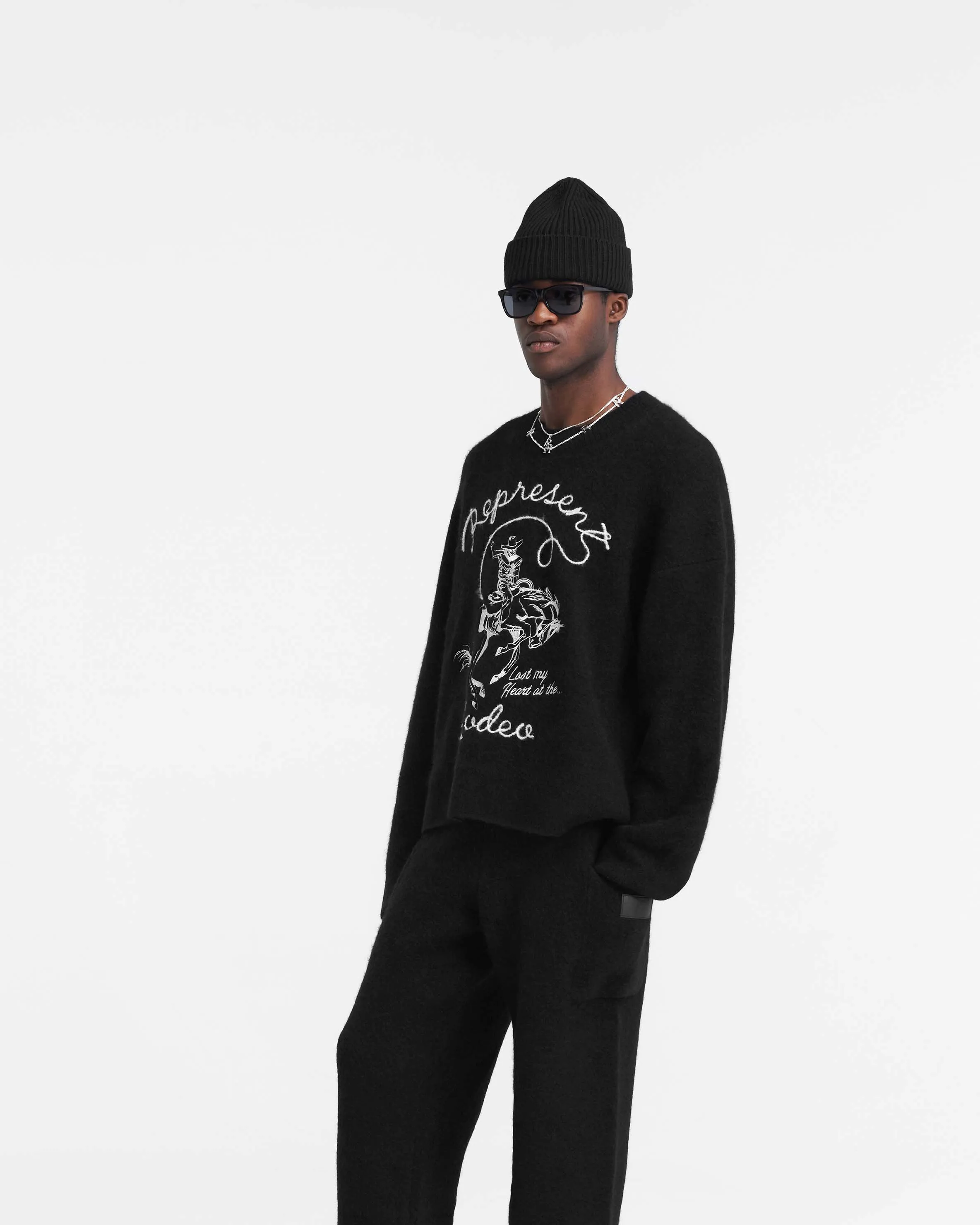 Western Knit Sweatshirt - Jet Black sold by Represent product image thumbnail 2