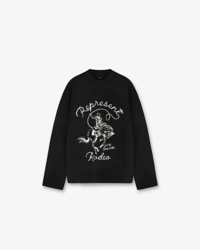 Western Knit Sweatshirt - Jet Black sold by Represent