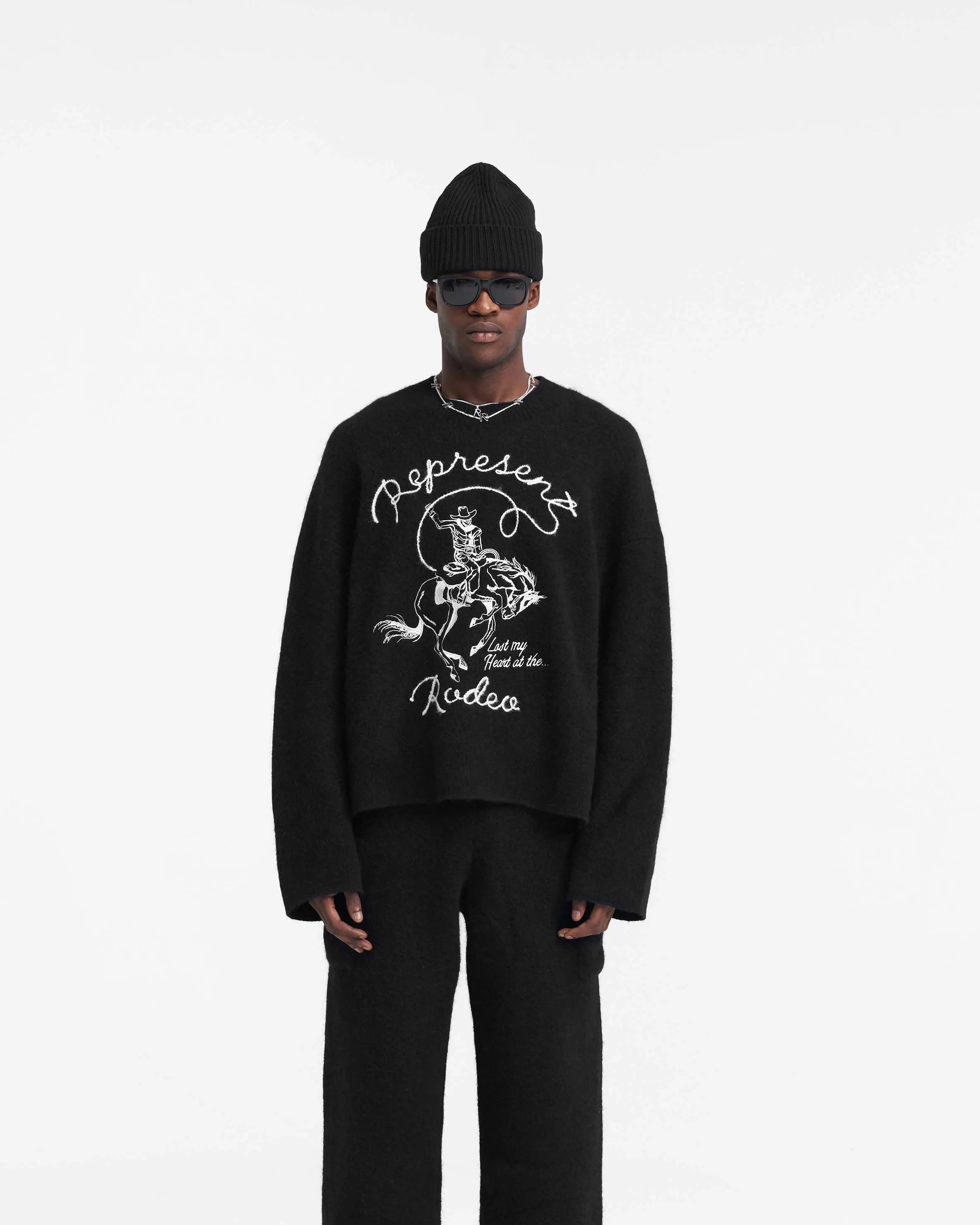 Western Knit Sweatshirt - Jet Black sold by Represent product image thumbnail 3