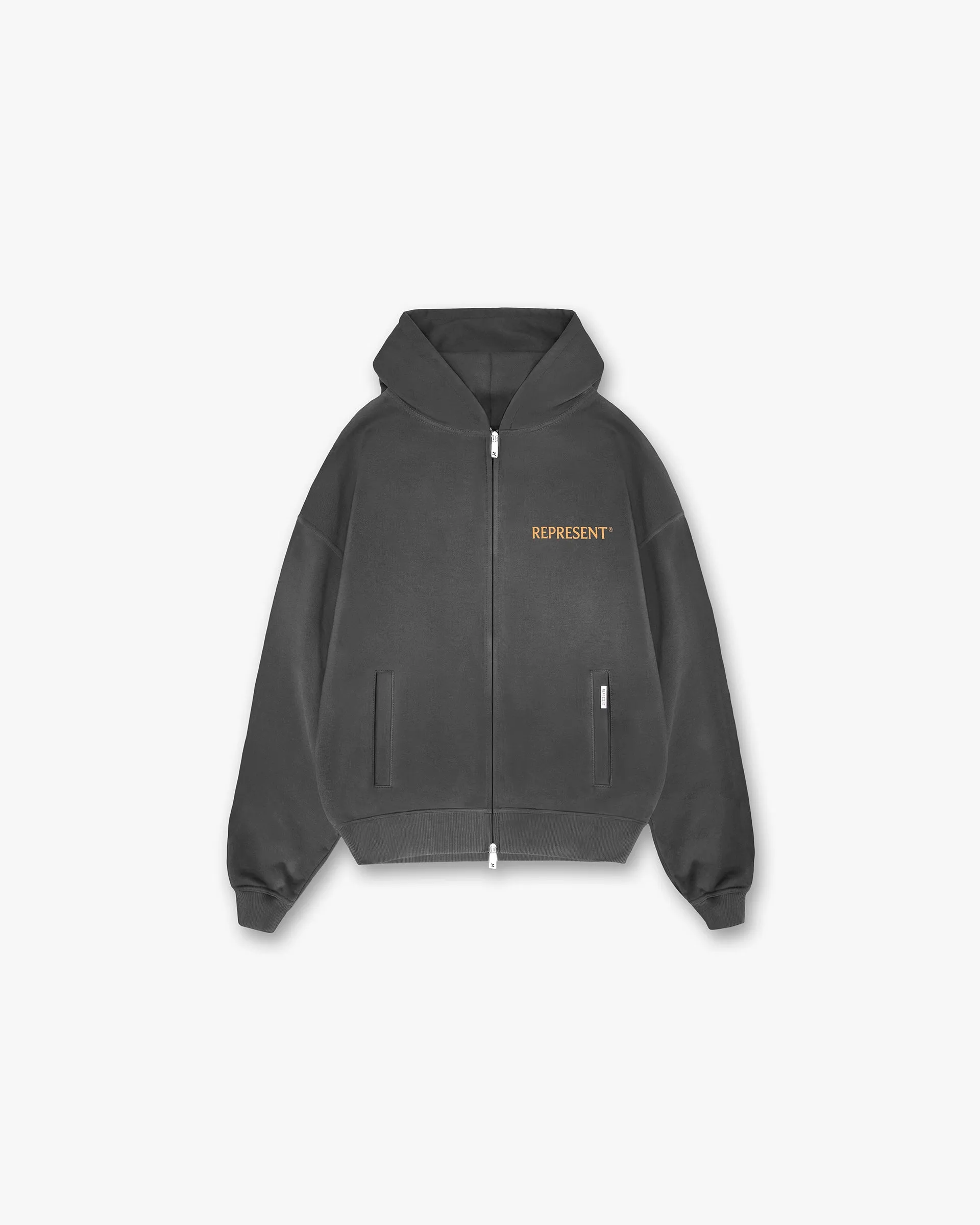 Higher Truth Zip Through Hoodie - Aged Black sold by Represent