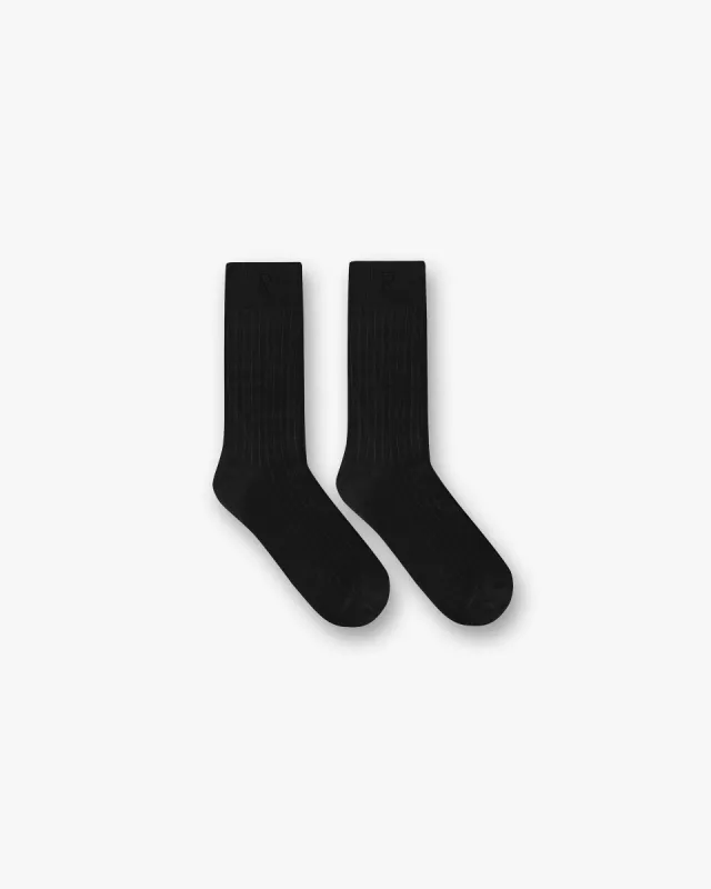 Initial Socks - Black made by Represent