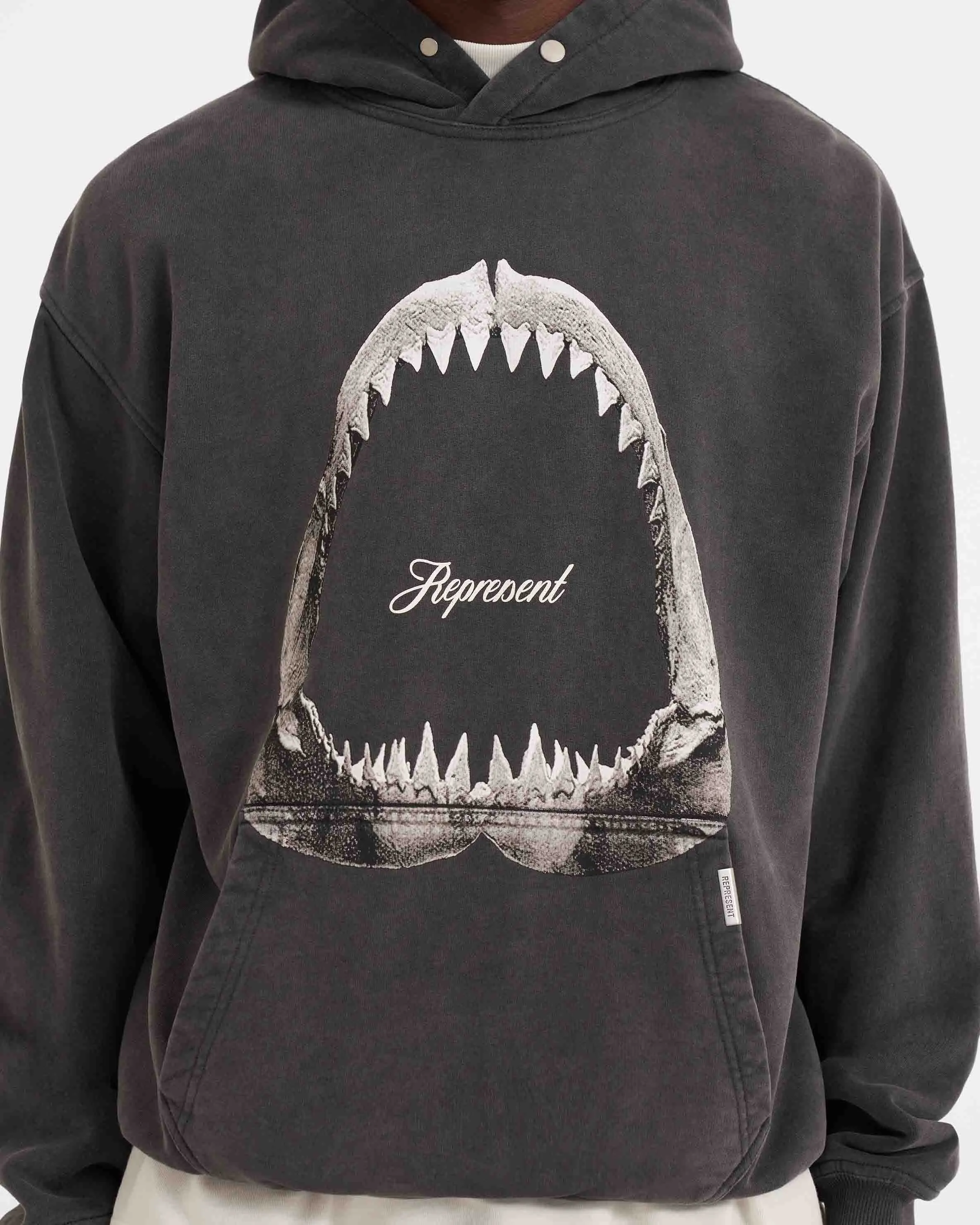 Shark Jaws Hoodie - Vintage Grey sold by Represent product image thumbnail 4