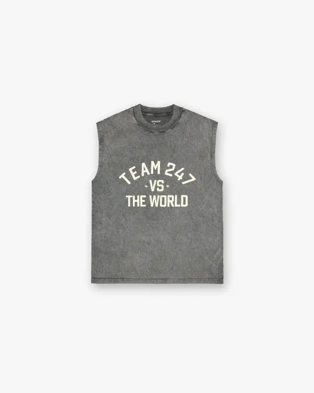 247 Vs The World Tank - Pewter sold by Represent