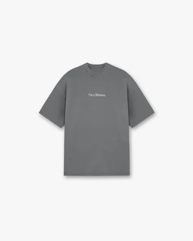 247 On A Mission Oversized T-Shirt - Aged Black sold by Represent