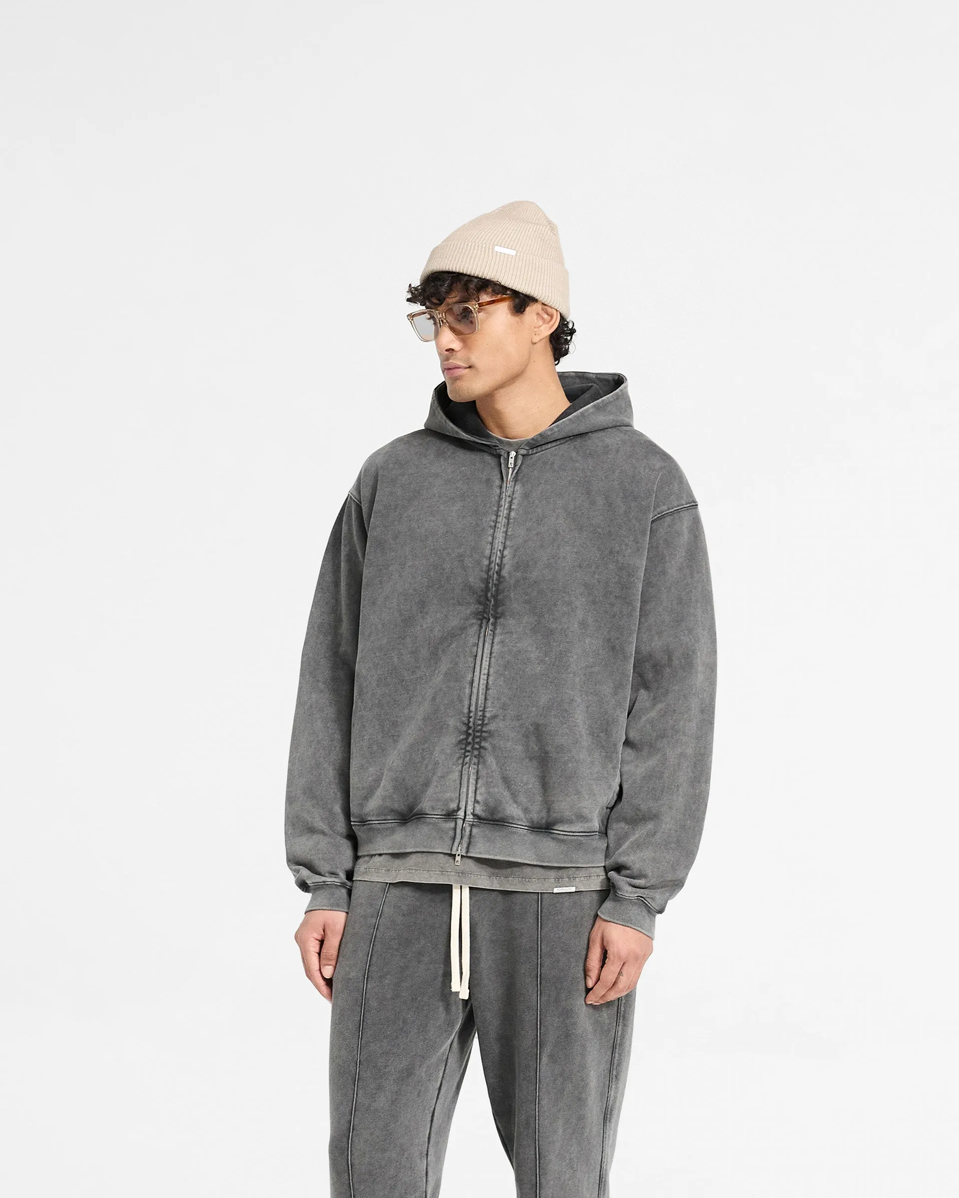 Initial Zip Hoodie - Vintage Grey sold by Represent product image thumbnail 2