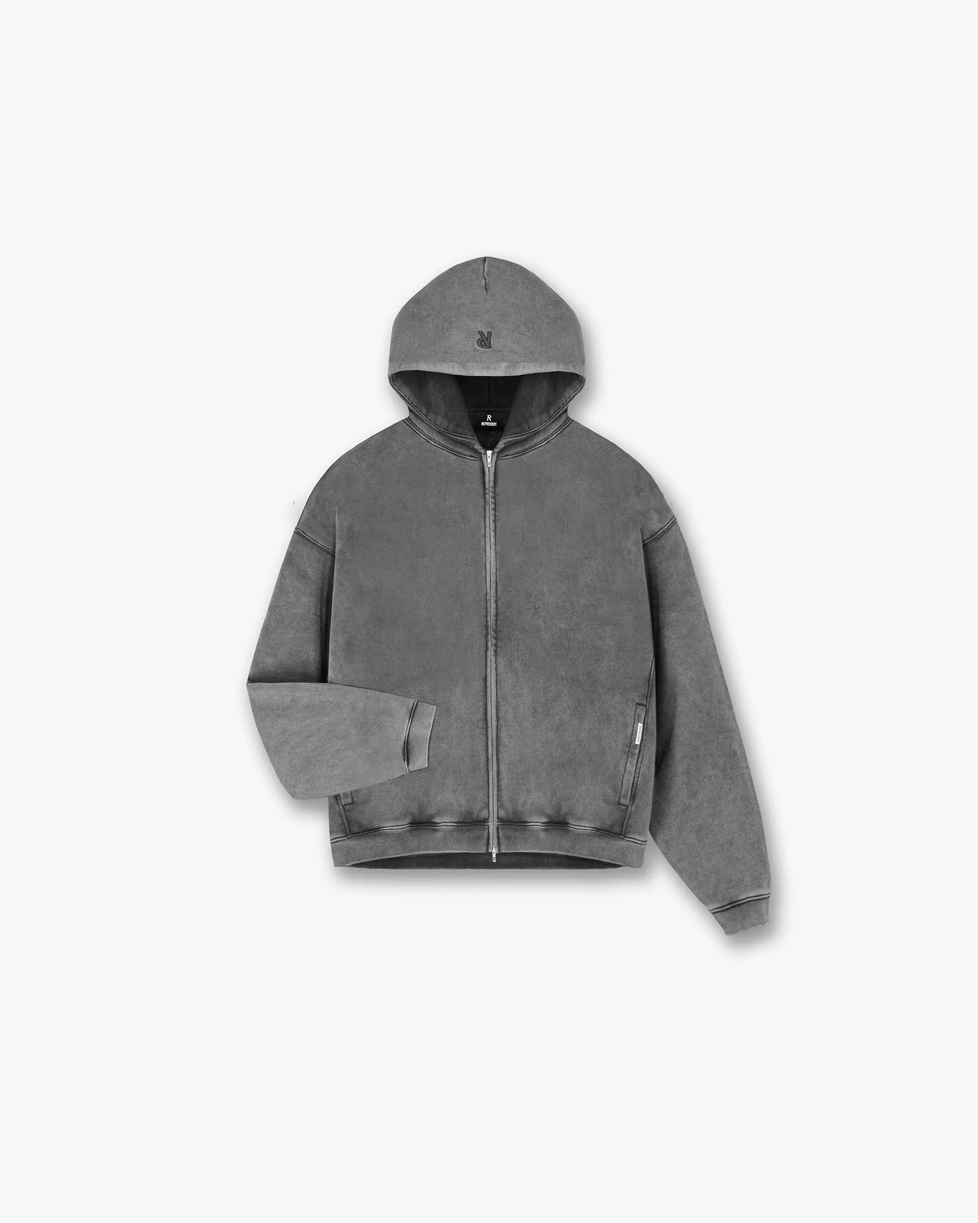 Initial Zip Hoodie - Vintage Grey sold by Represent