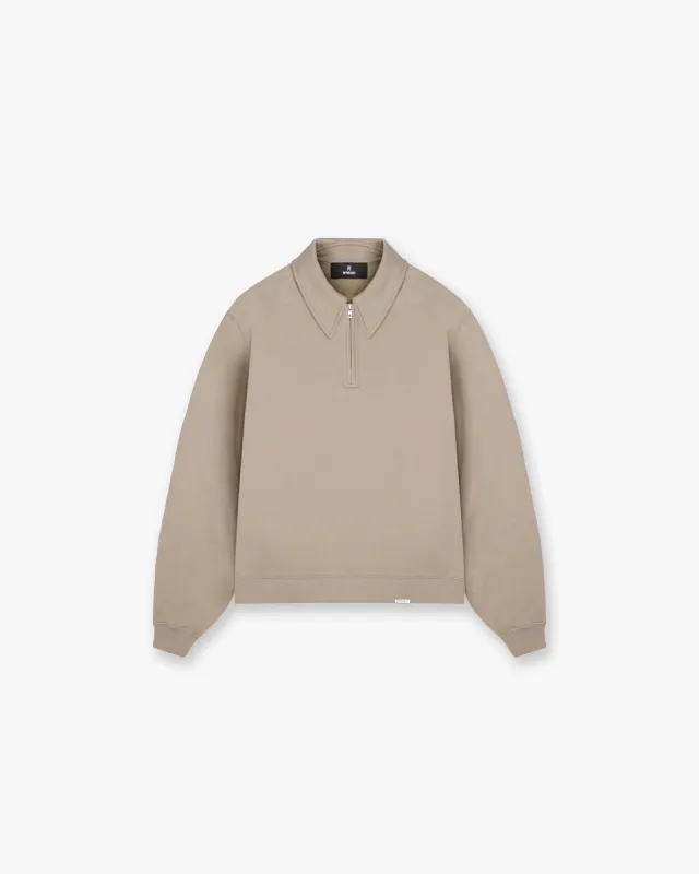 Initial Boxy Quarter Zip - Dune sold by Represent