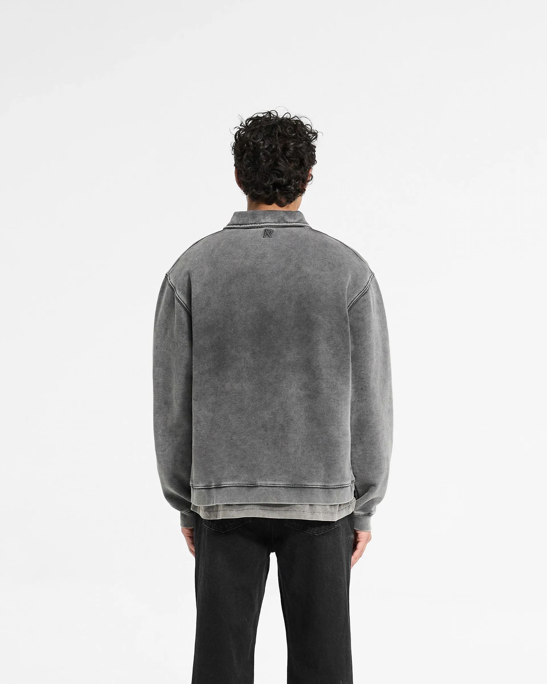 Initial Boxy Quarter Zip - Vintage Grey sold by Represent product image thumbnail 4