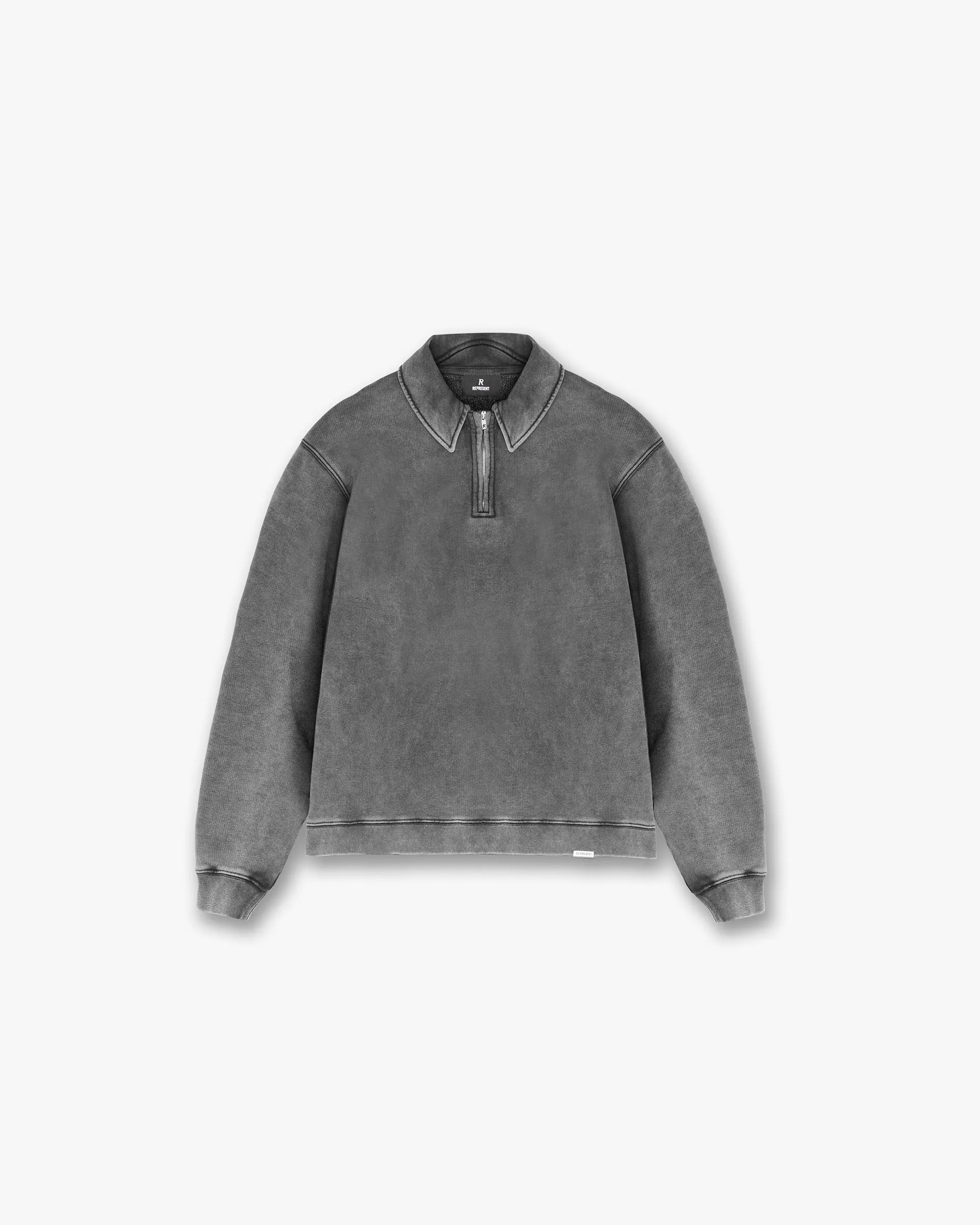 Initial Boxy Quarter Zip - Vintage Grey sold by Represent