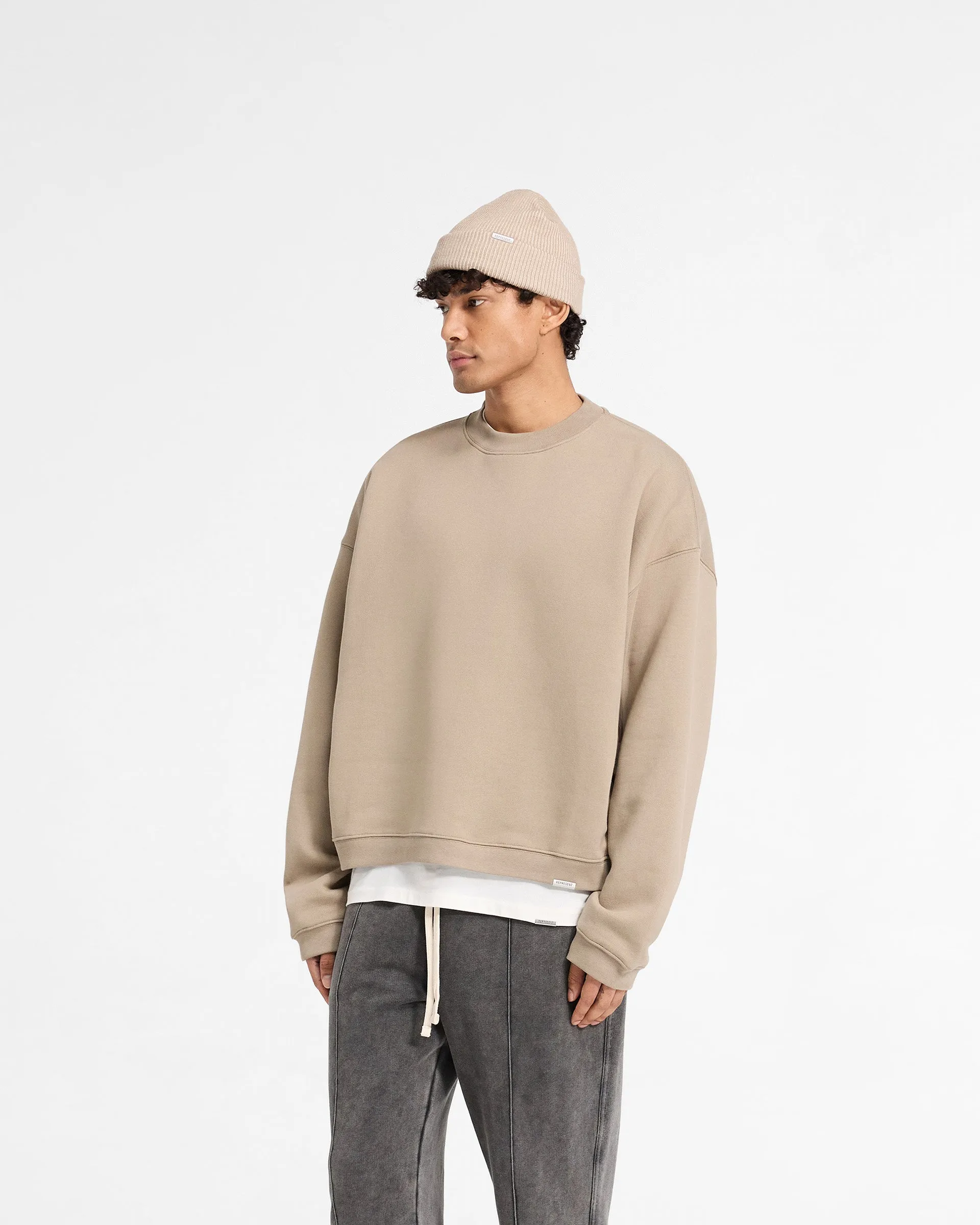 Initial Boxy Sweater - Dune sold by Represent product image thumbnail 2