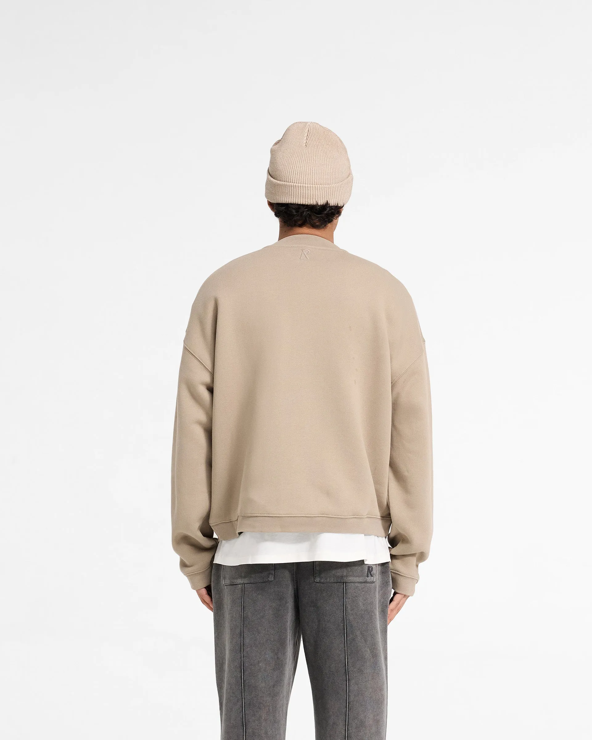 Initial Boxy Sweater - Dune sold by Represent product image thumbnail 4