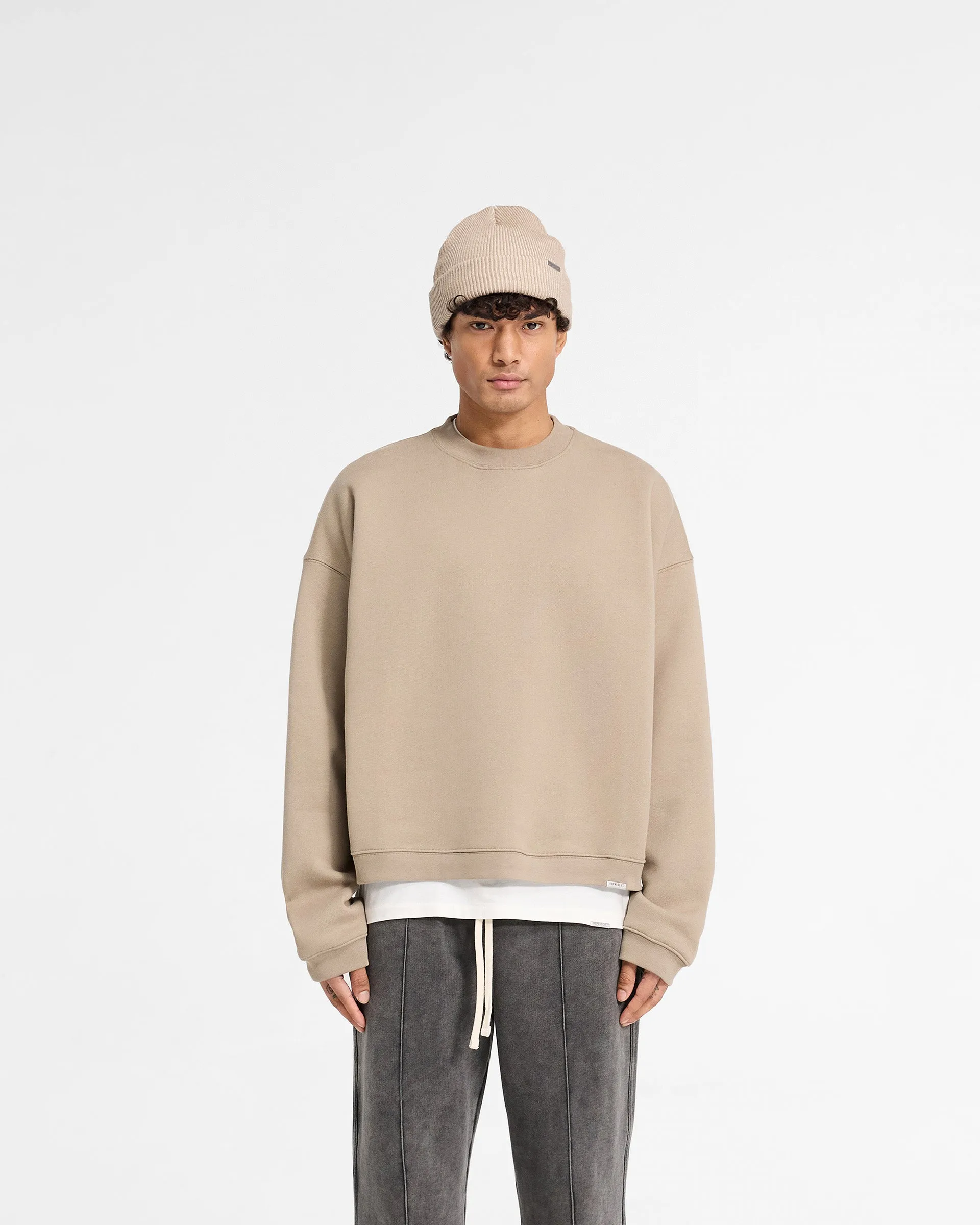 Initial Boxy Sweater - Dune sold by Represent product image thumbnail 3